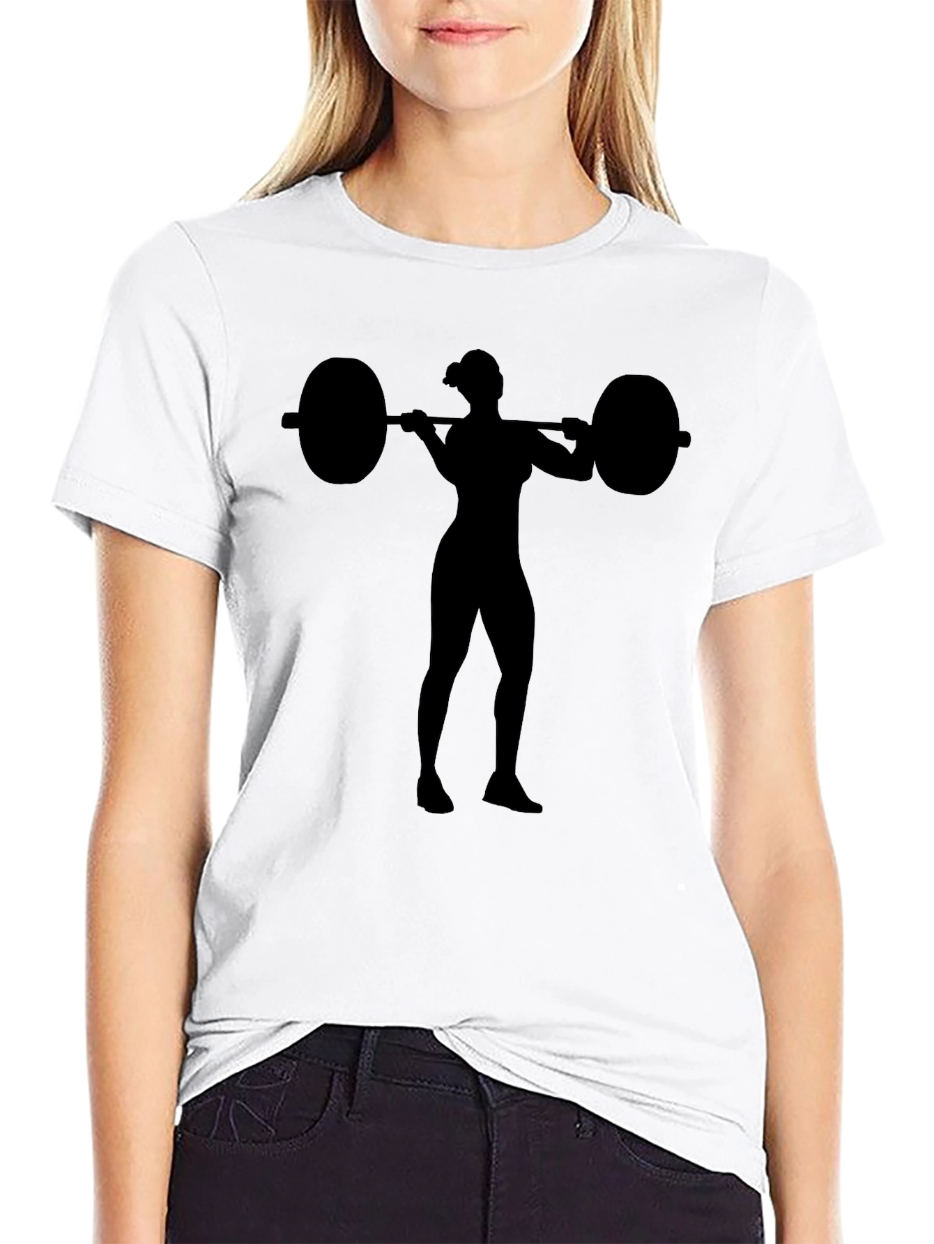Silhouette Weightlifting Black T-Shirt