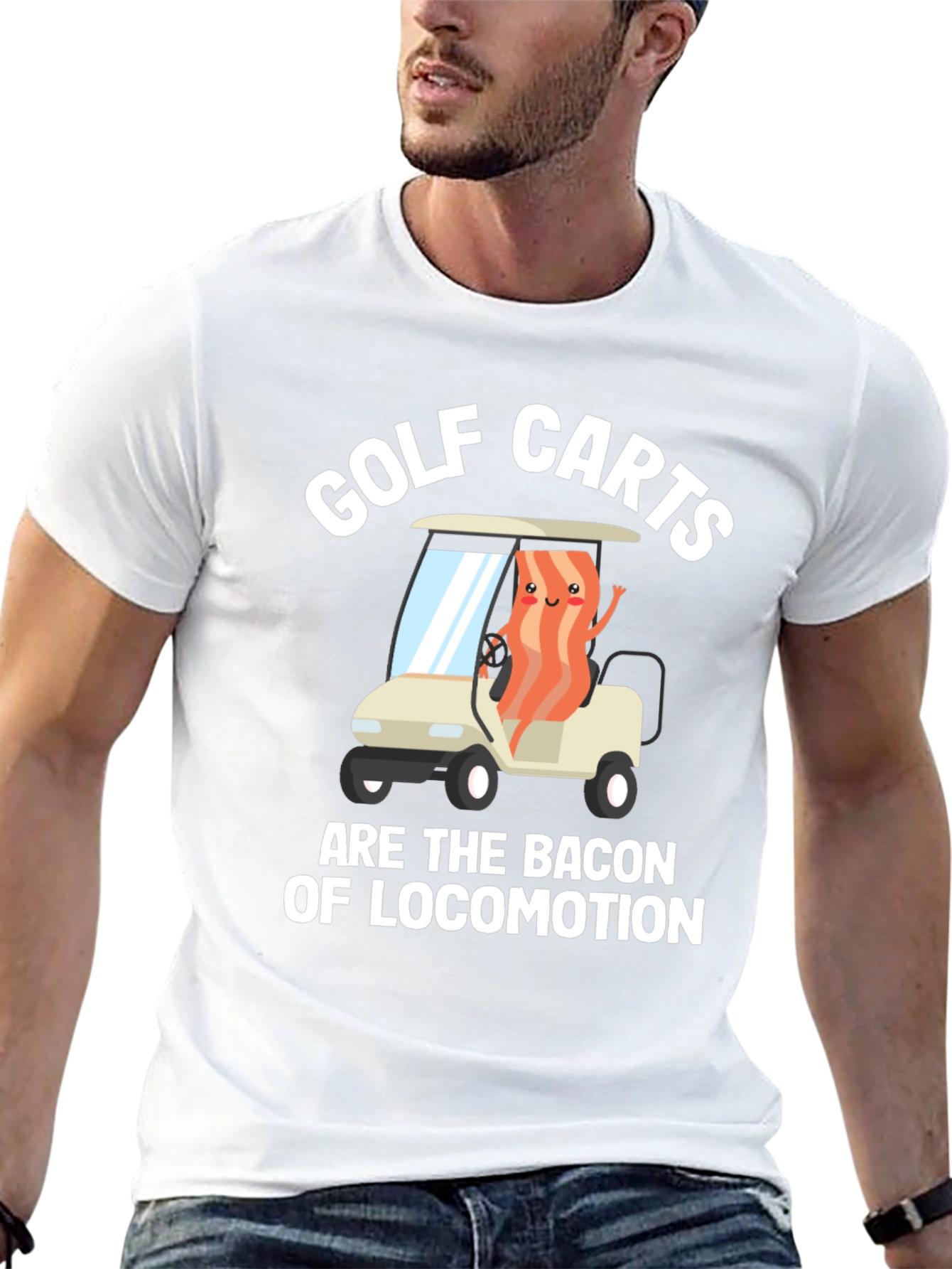 Bacon of Locomotion Golf Cart Graphic Tee