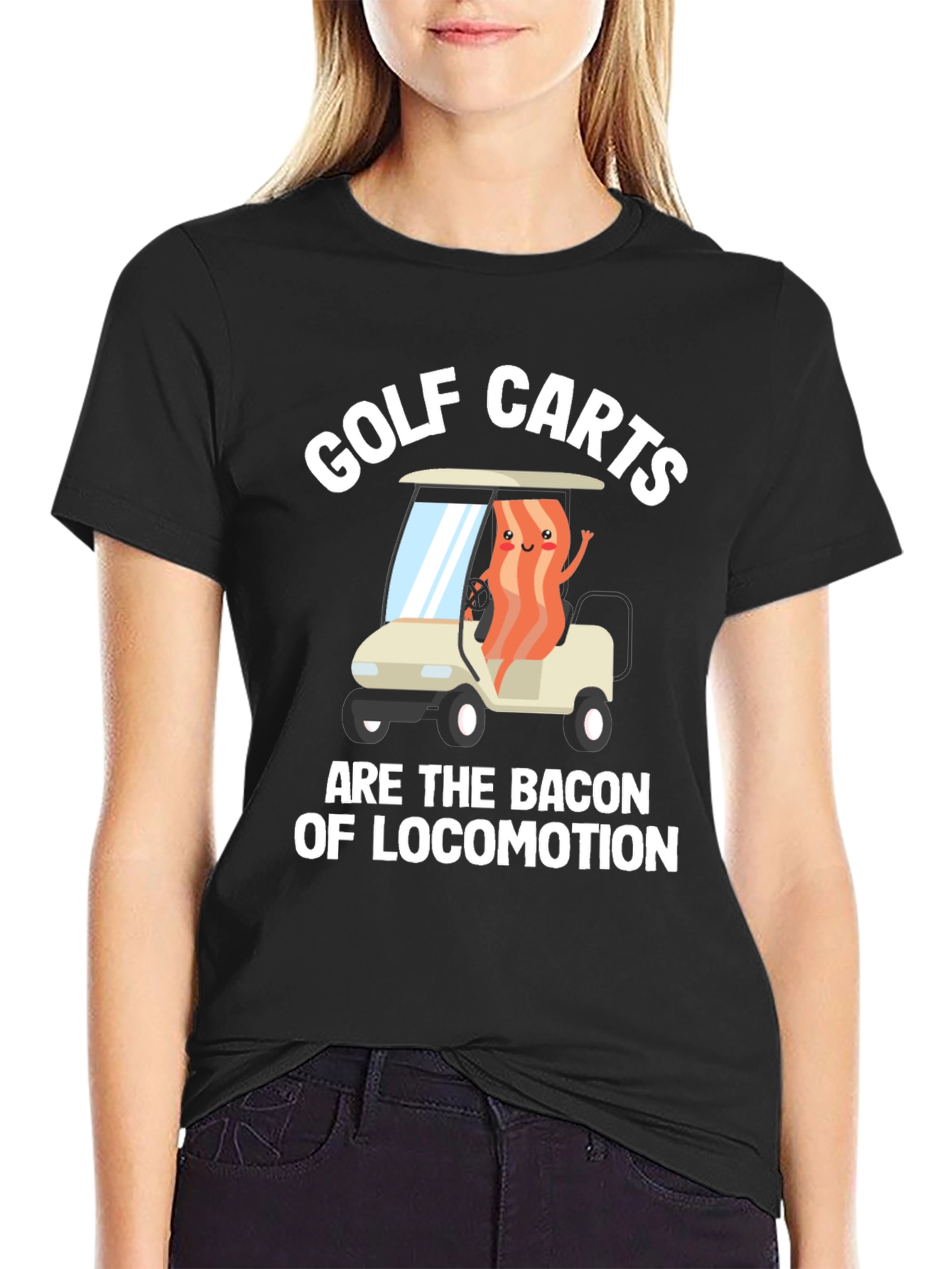 Bacon of Locomotion Golf Cart Graphic Tee