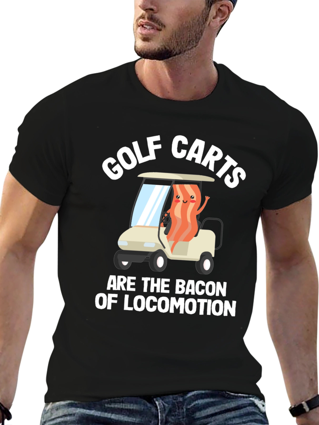 Bacon of Locomotion Golf Cart Graphic Tee