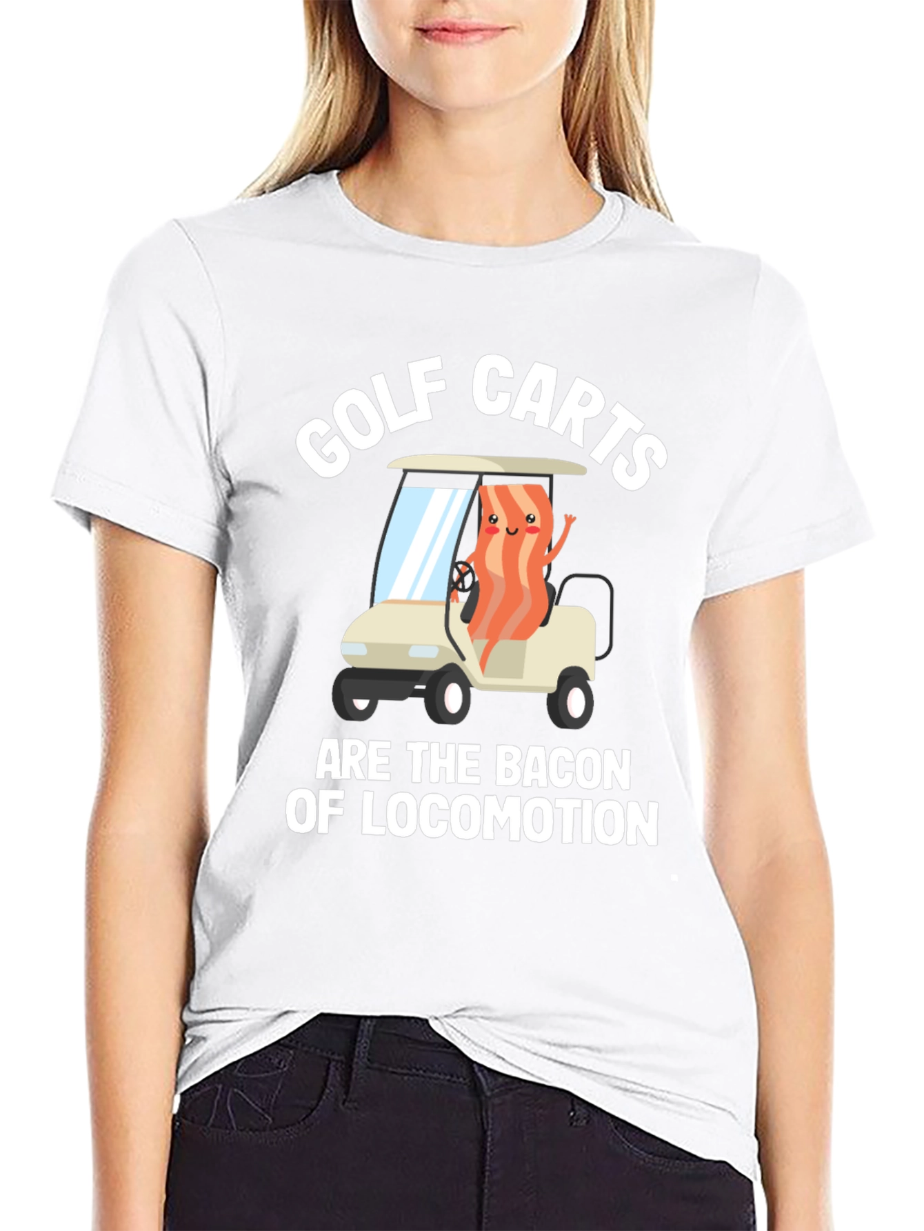 Bacon of Locomotion Golf Cart Graphic Tee
