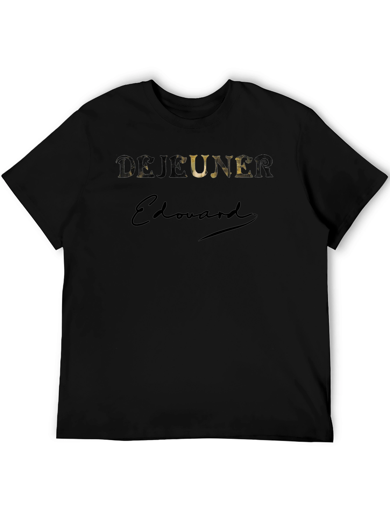 Dejeuner Edouard Black Graphic Tee