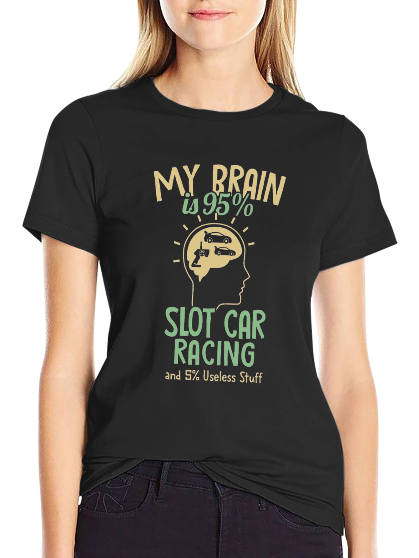 Slot Car Racing Brain T-Shirt