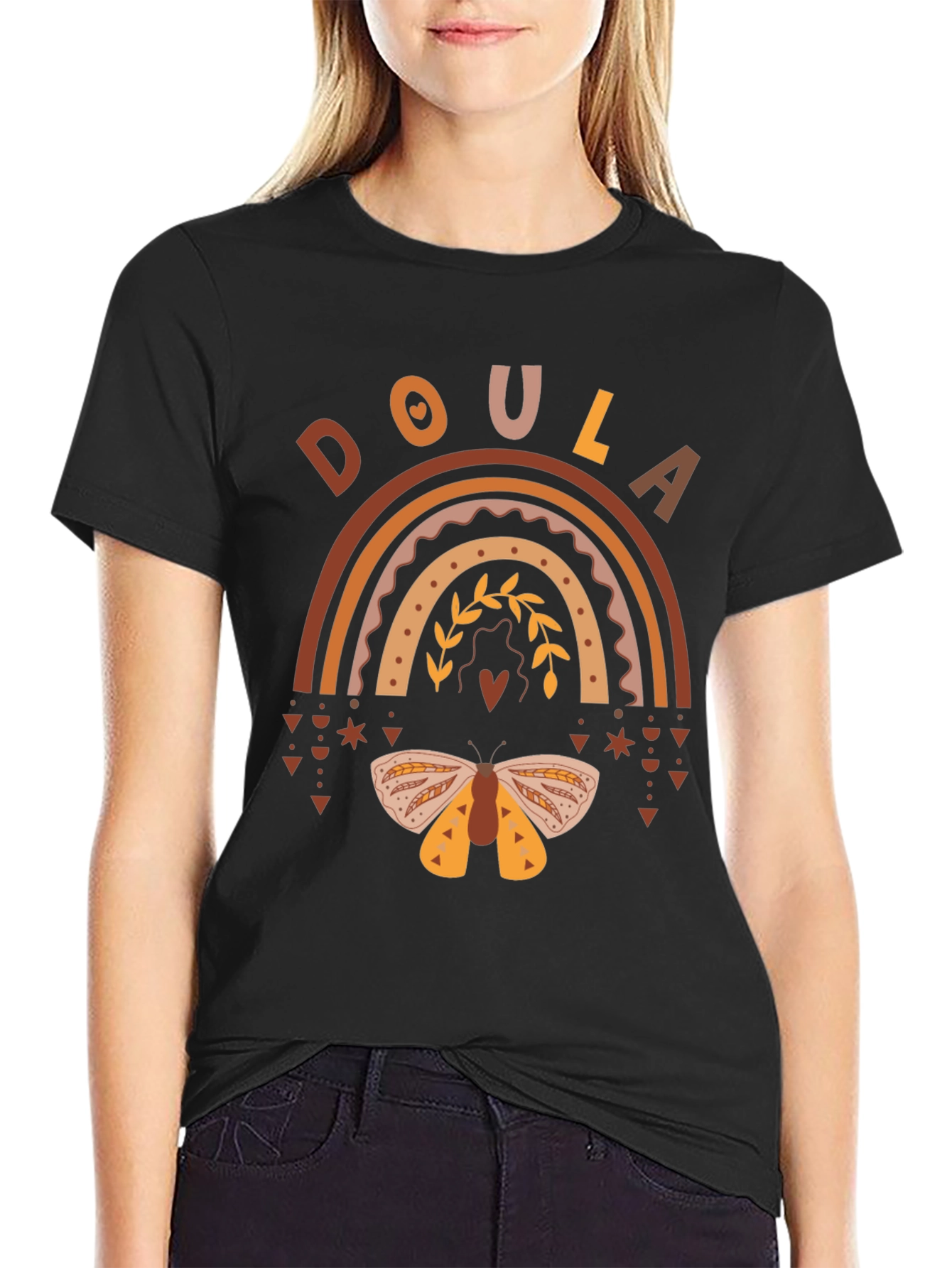 Doula Boho Rainbow T-Shirt