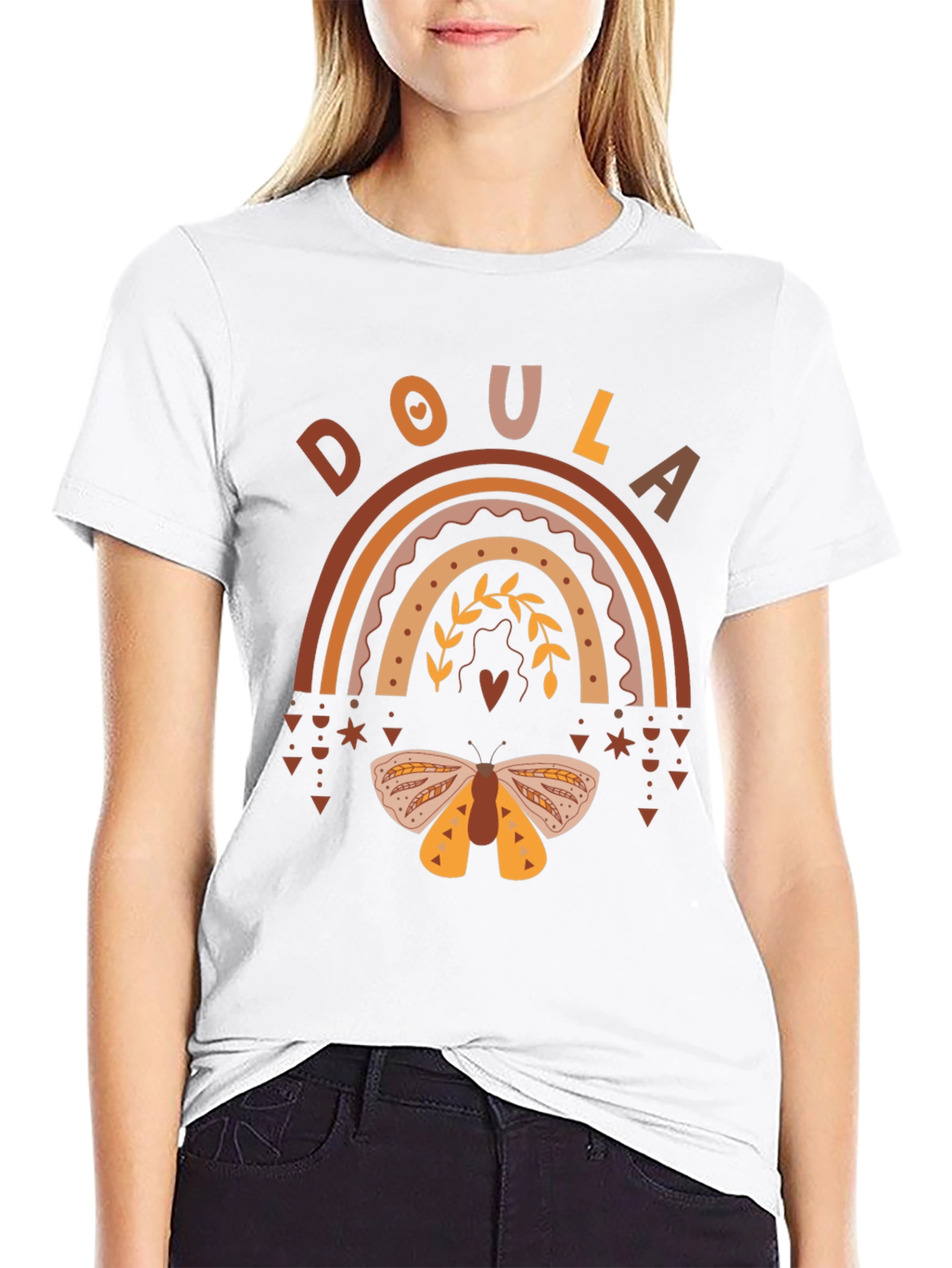 Doula Boho Rainbow T-Shirt