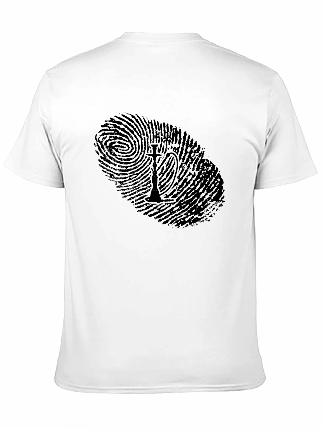 Hookah Fingerprint Graphic Tee - Unique Design