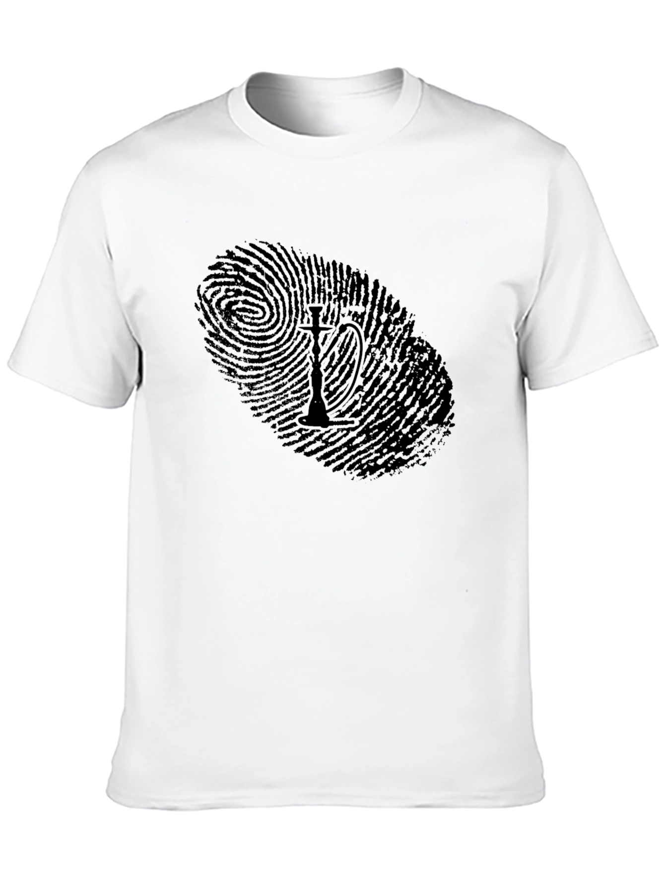 Hookah Fingerprint Graphic Tee - Unique Design