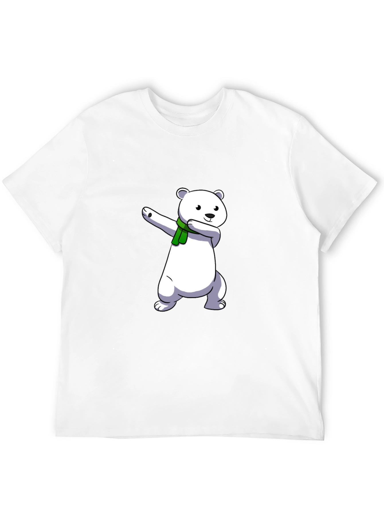 Dabbing Polar Bear Black T-Shirt