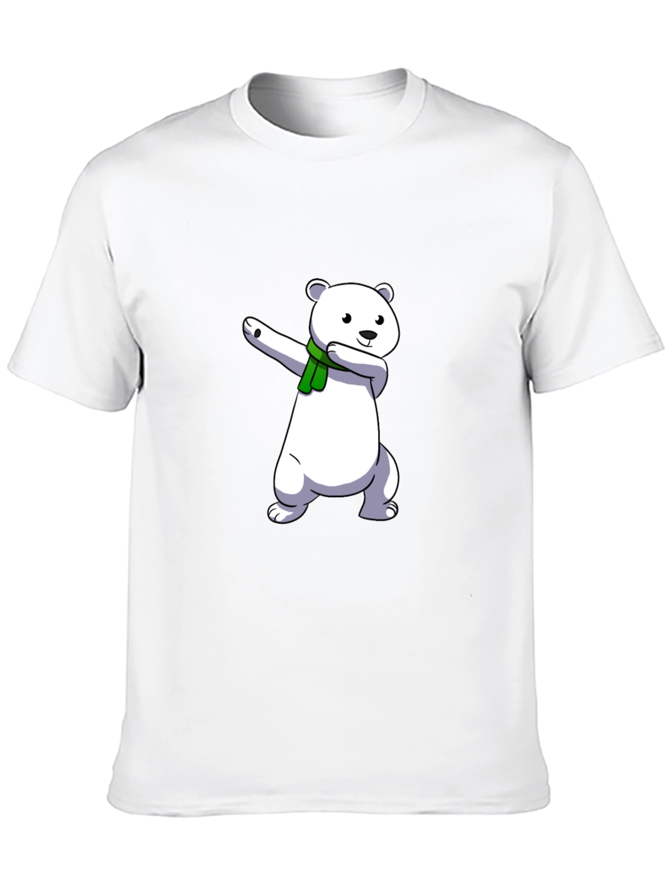 Dabbing Polar Bear Black T-Shirt