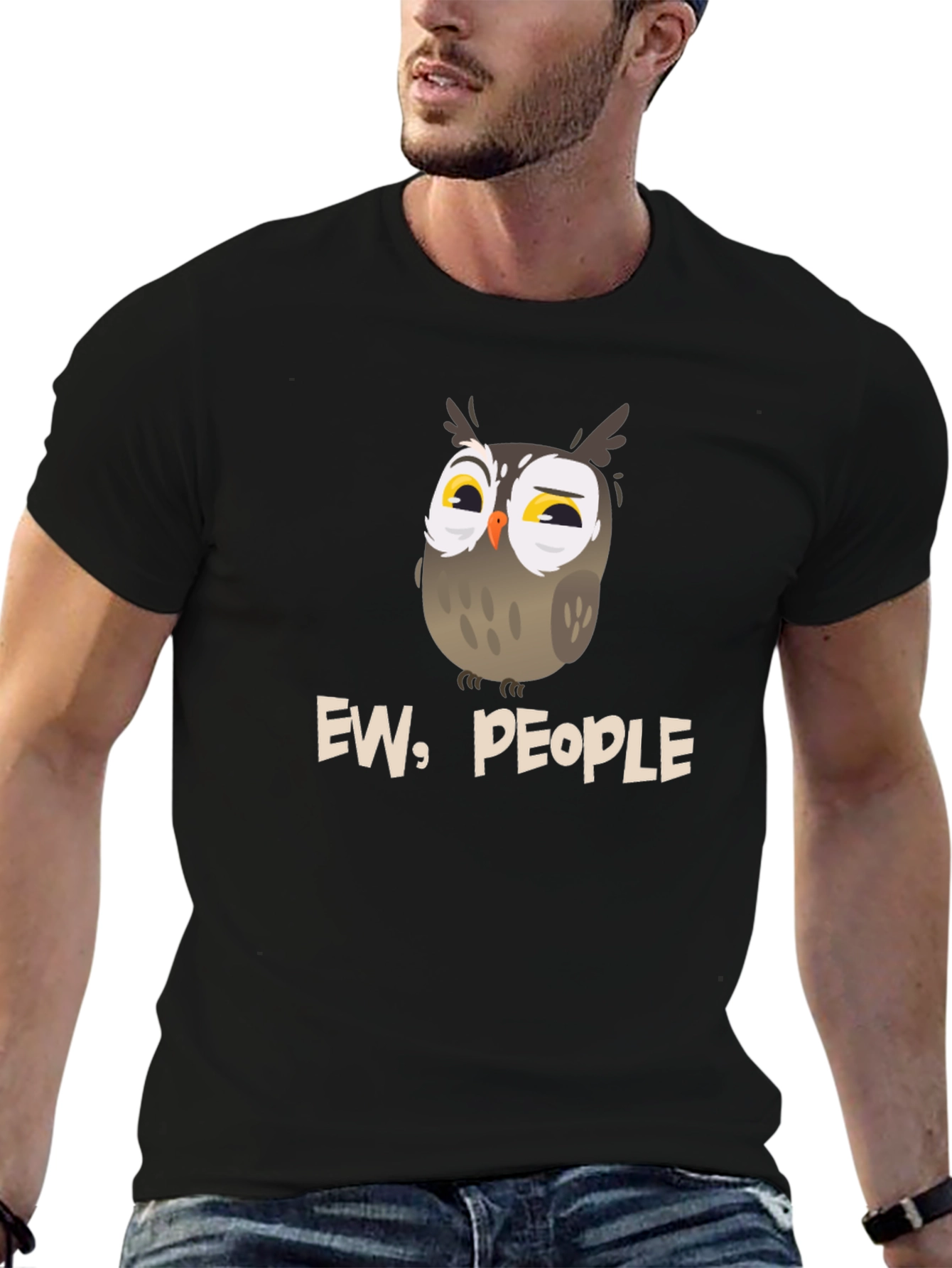 Ew People Owl Graphic T-Shirt