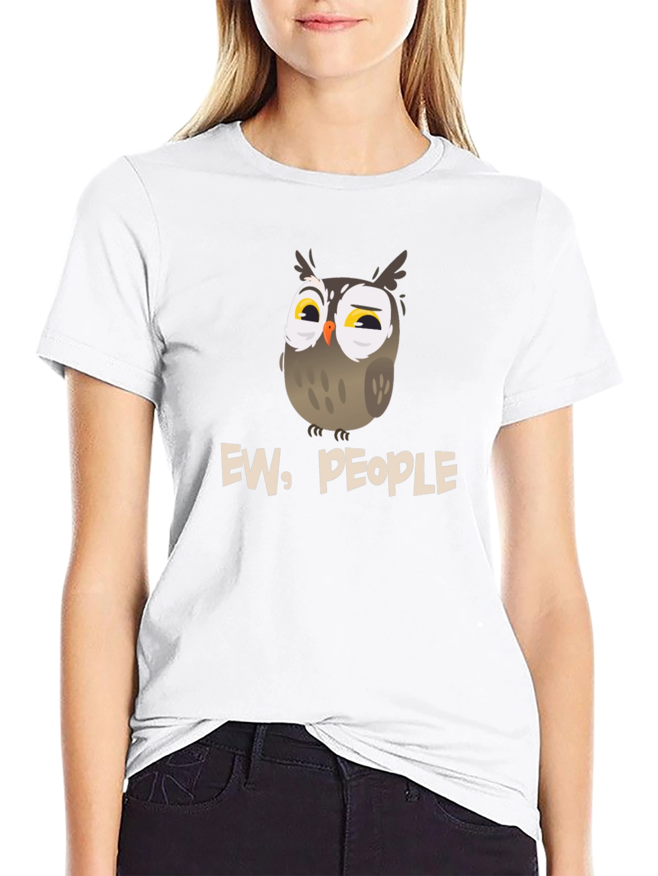 Ew People Owl Graphic T-Shirt