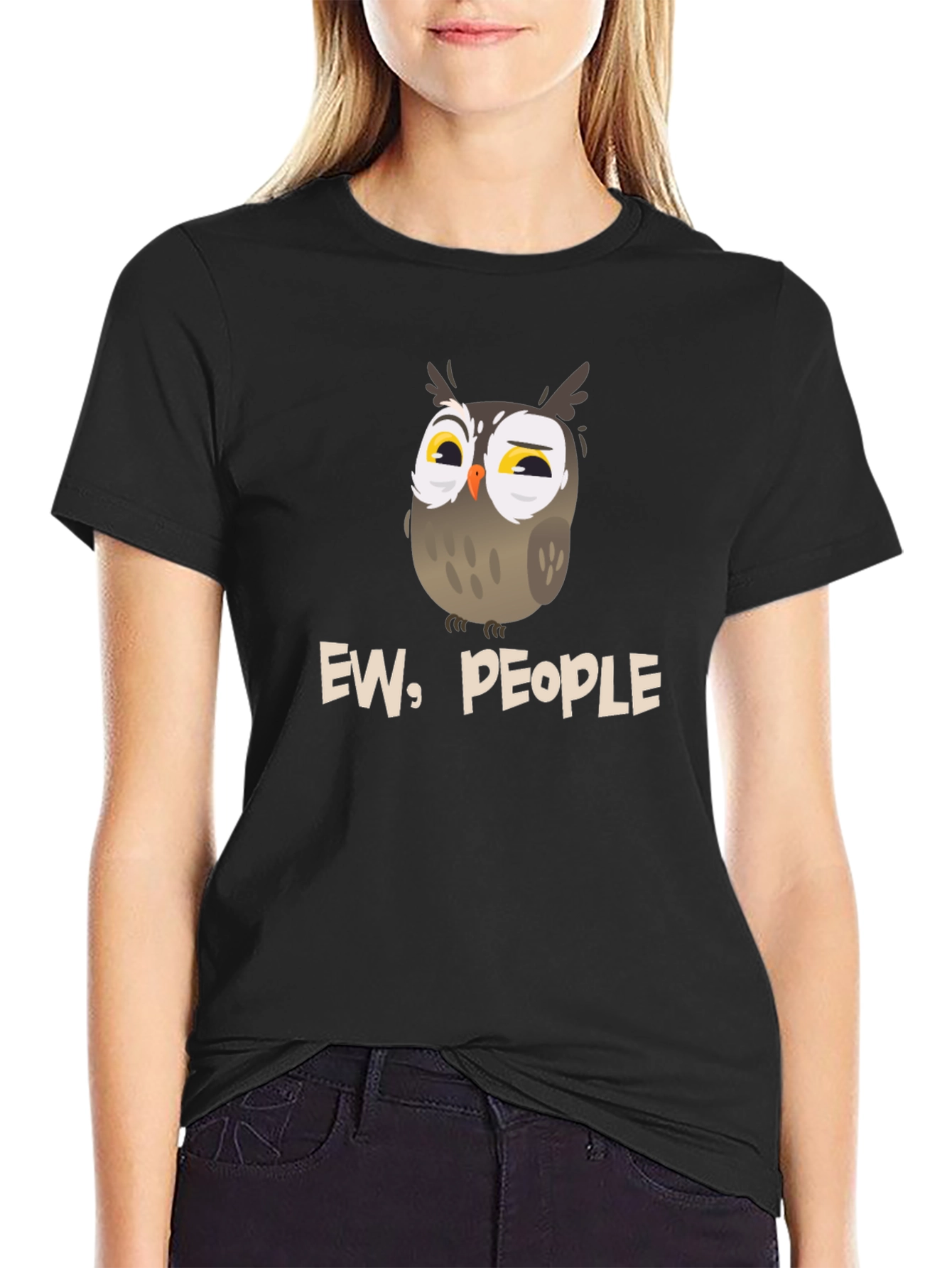Ew People Owl Graphic T-Shirt