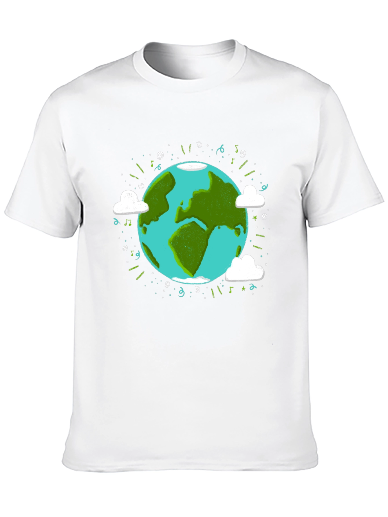 Earth Day Graphic Tee - World Illustration T-Shirt