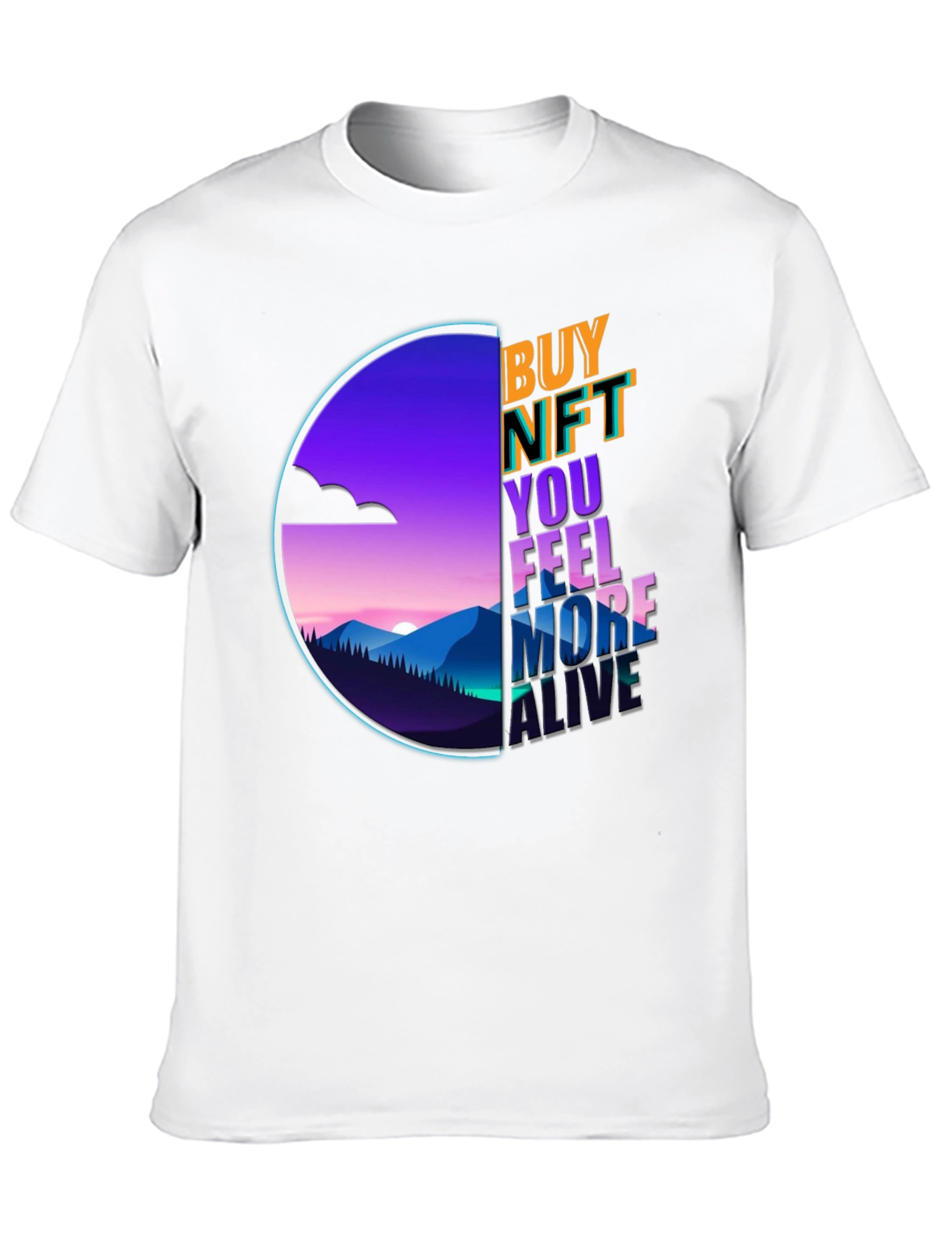 Buy NFT Feel More Alive Black Graphic Tee
