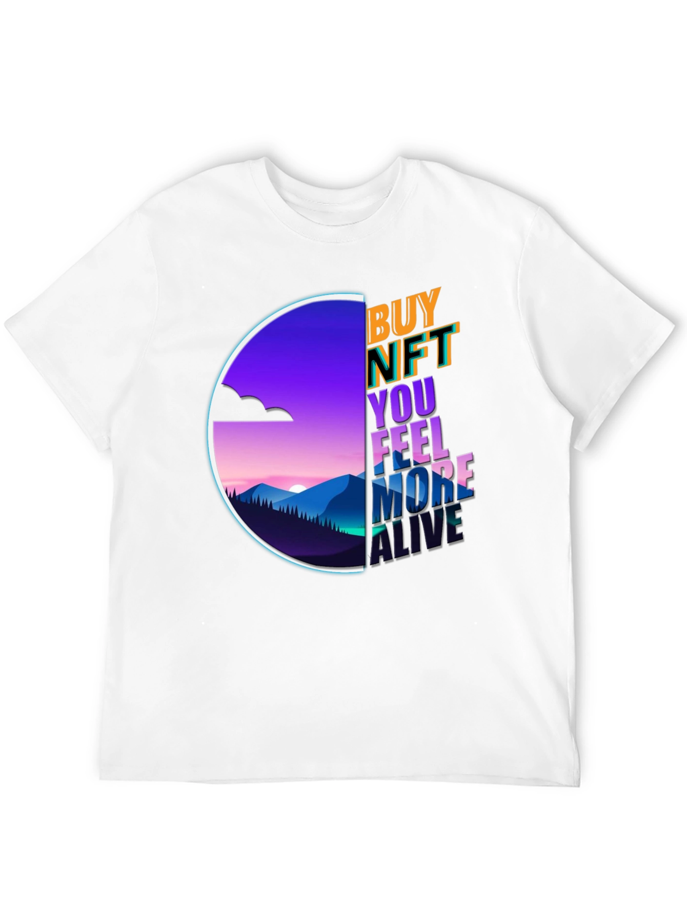 Buy NFT Feel More Alive Black Graphic Tee