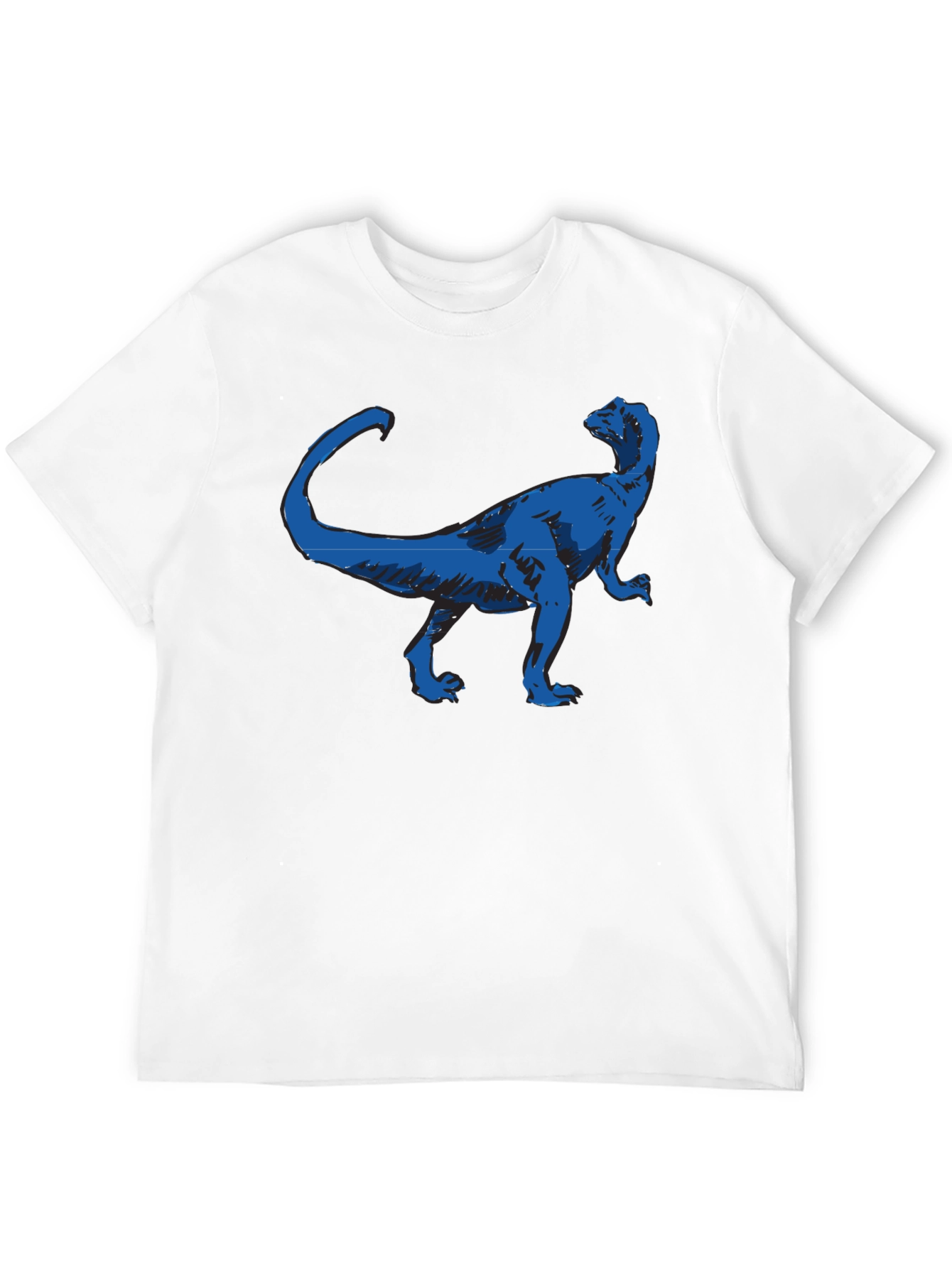 Dino Graphic Tee - Cool Blue Dinosaur Design