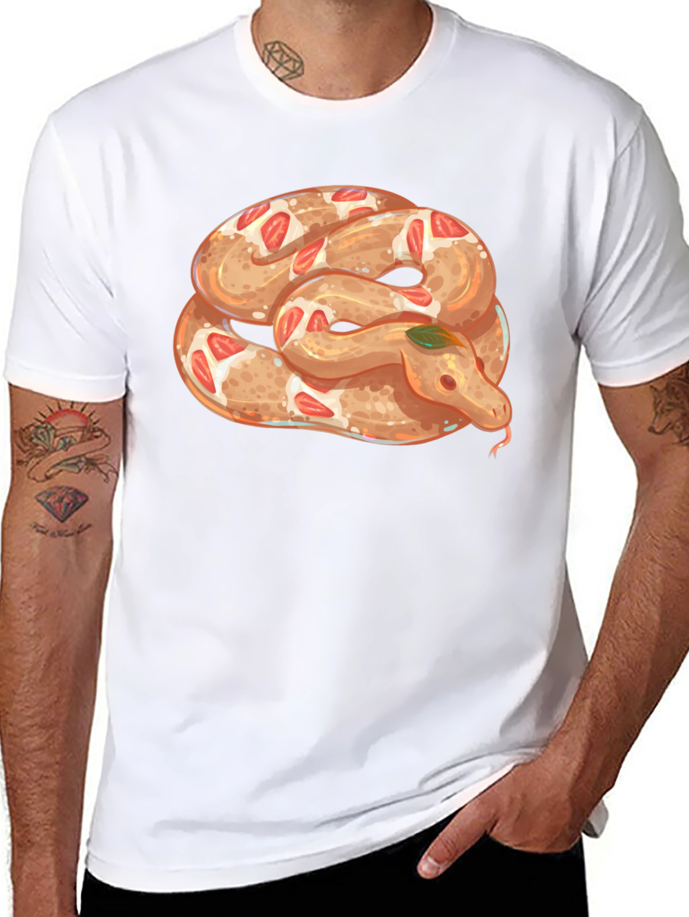 Snake Pretzel T-Shirt - Unique Graphic Tee