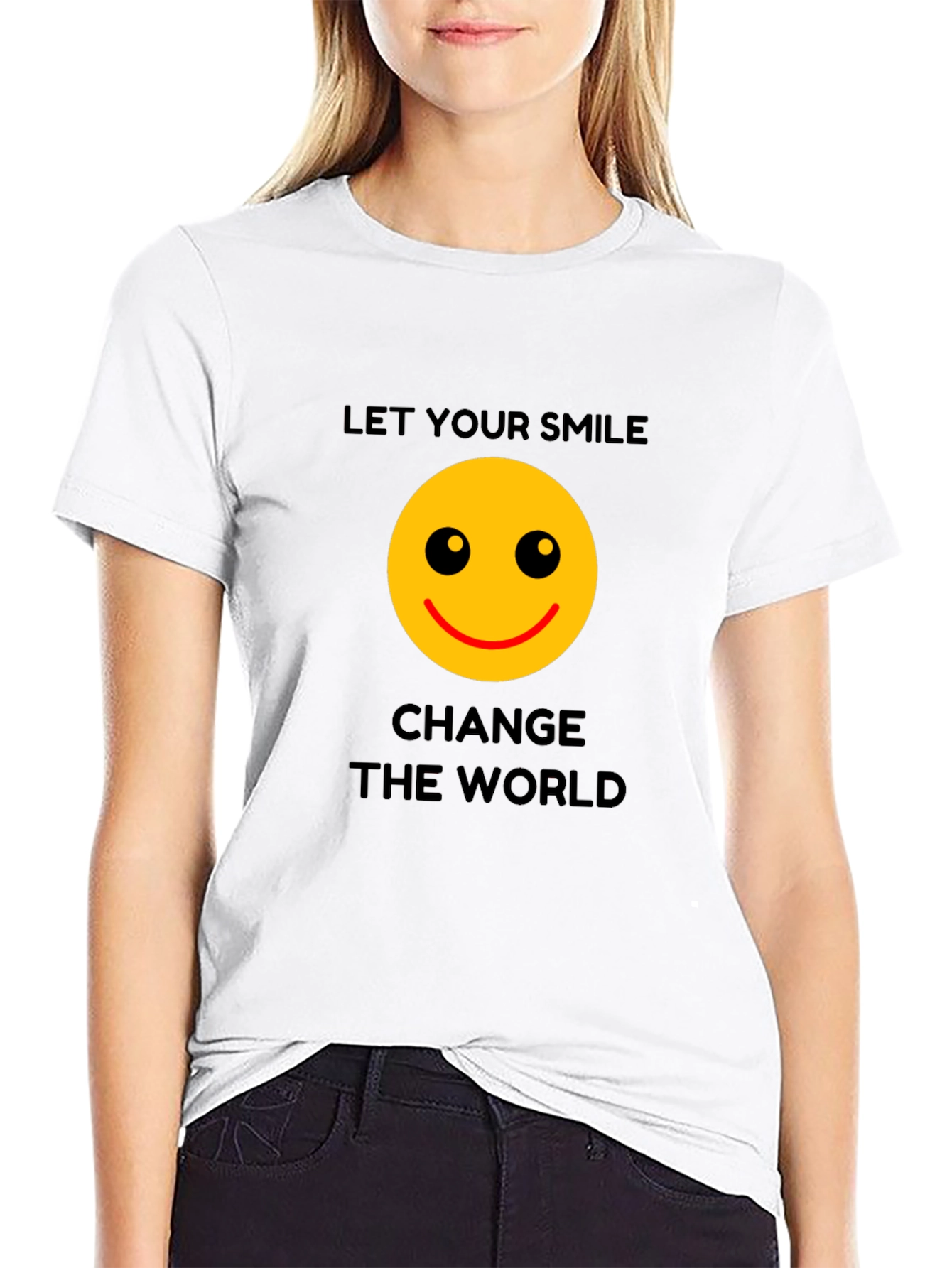 Smiley Face Graphic Tee - Spread Positivity