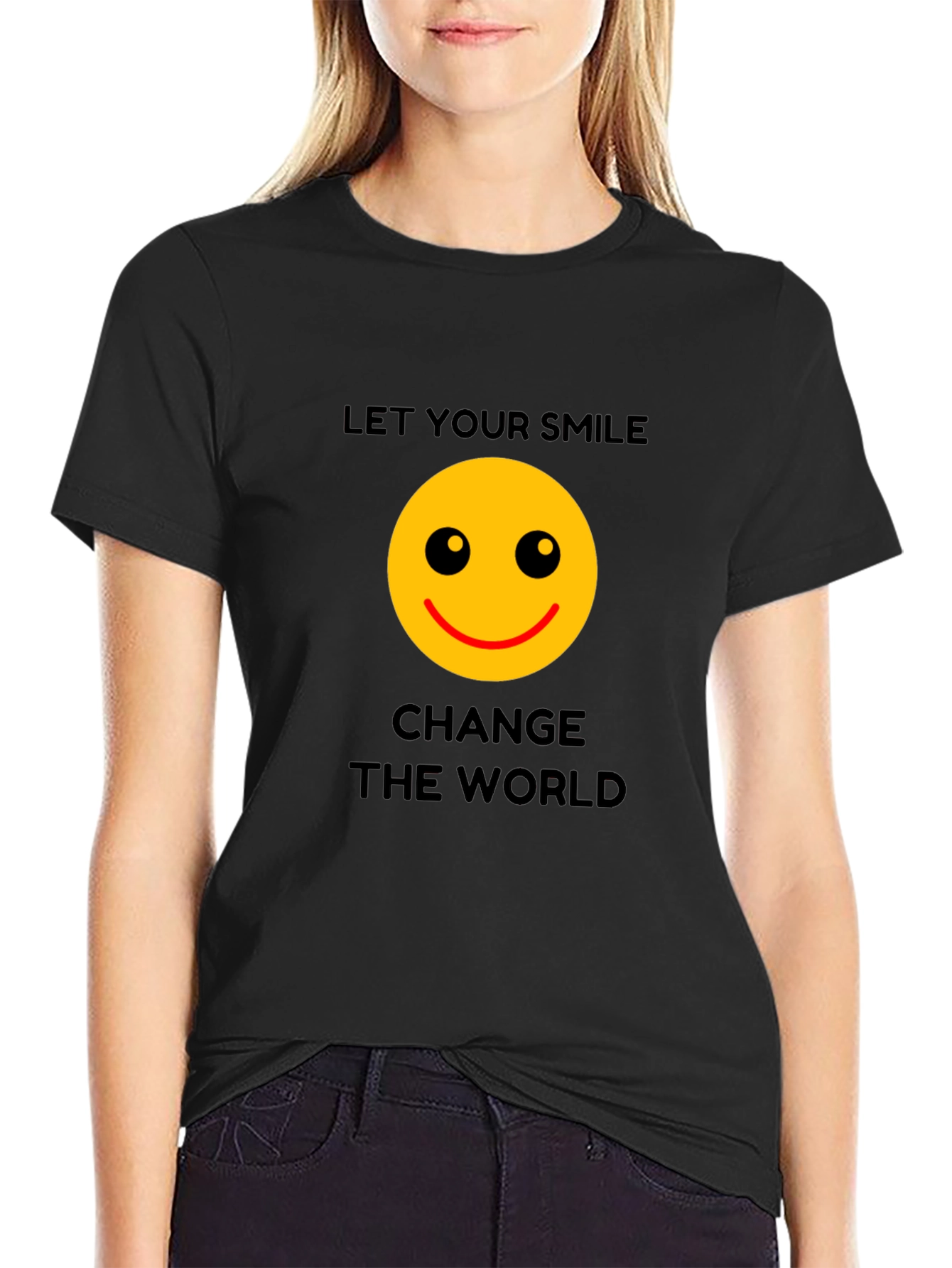 Smiley Face Graphic Tee - Spread Positivity