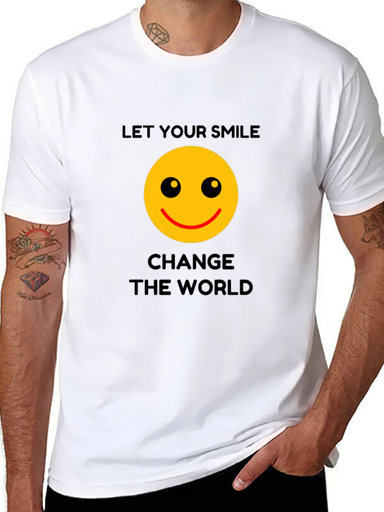 Smiley Face Graphic Tee - Spread Positivity