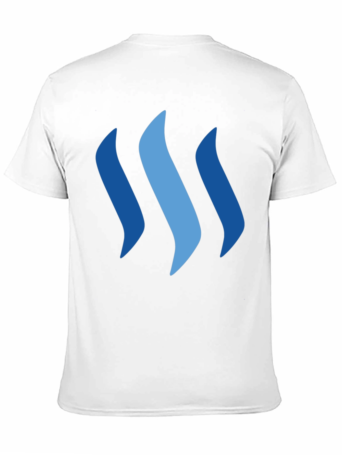 Modern Black Tee with Abstract Blue Graphic