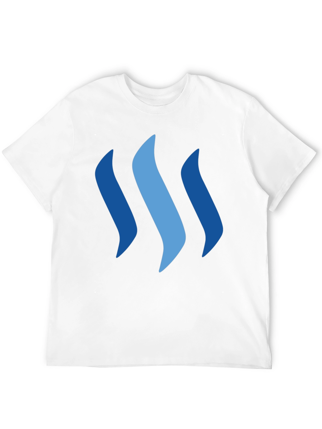 Modern Black Tee with Abstract Blue Graphic