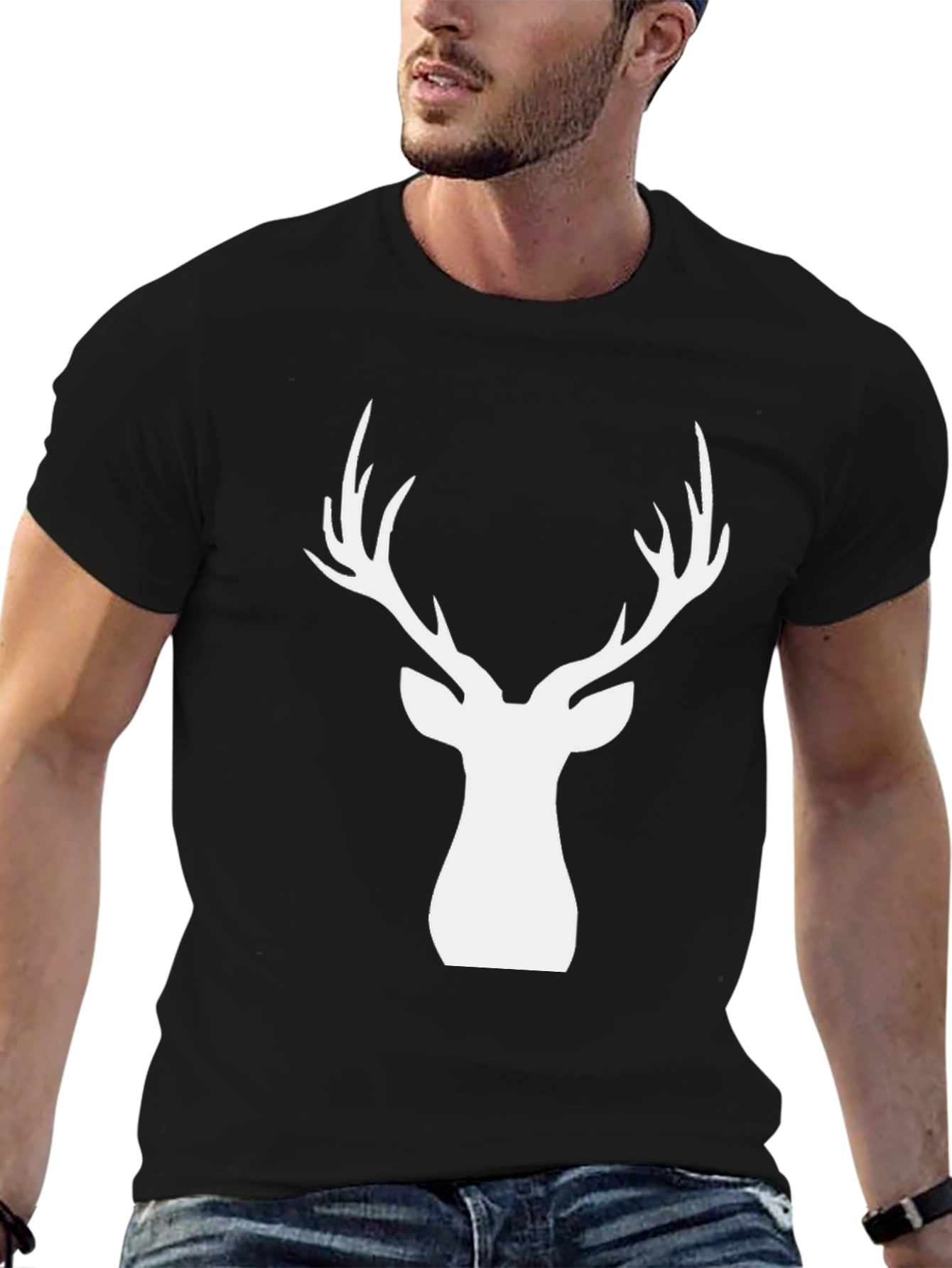 Black Deer Silhouette T-Shirt