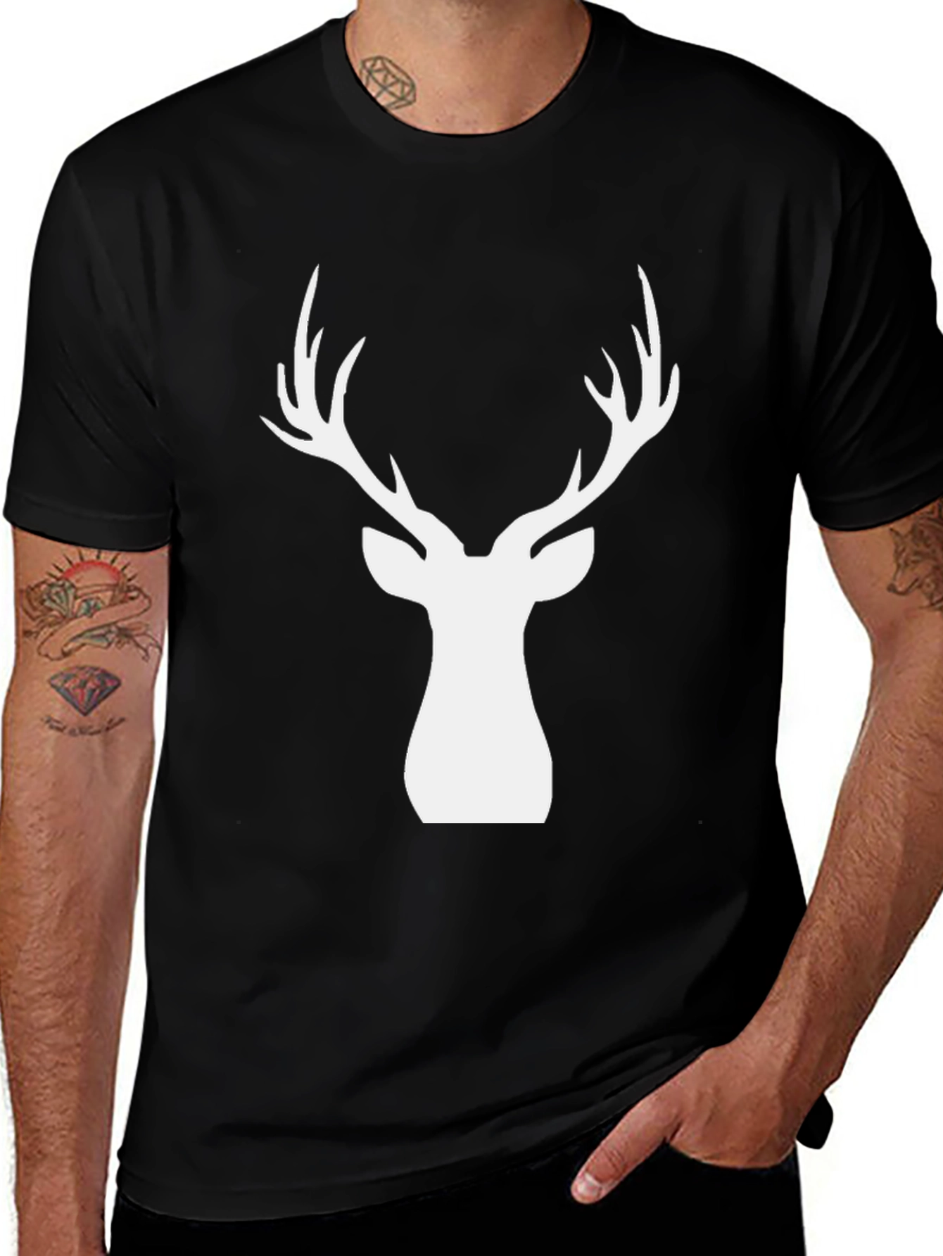 Black Deer Silhouette T-Shirt