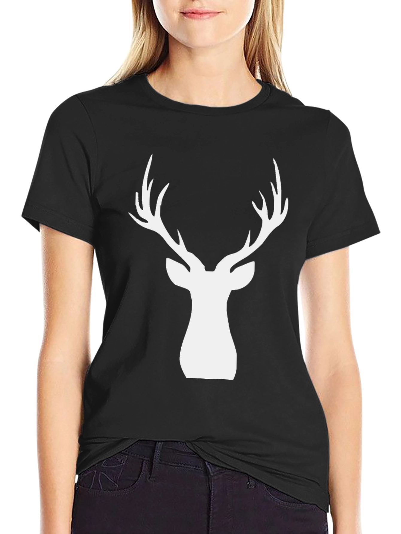 Black Deer Silhouette T-Shirt