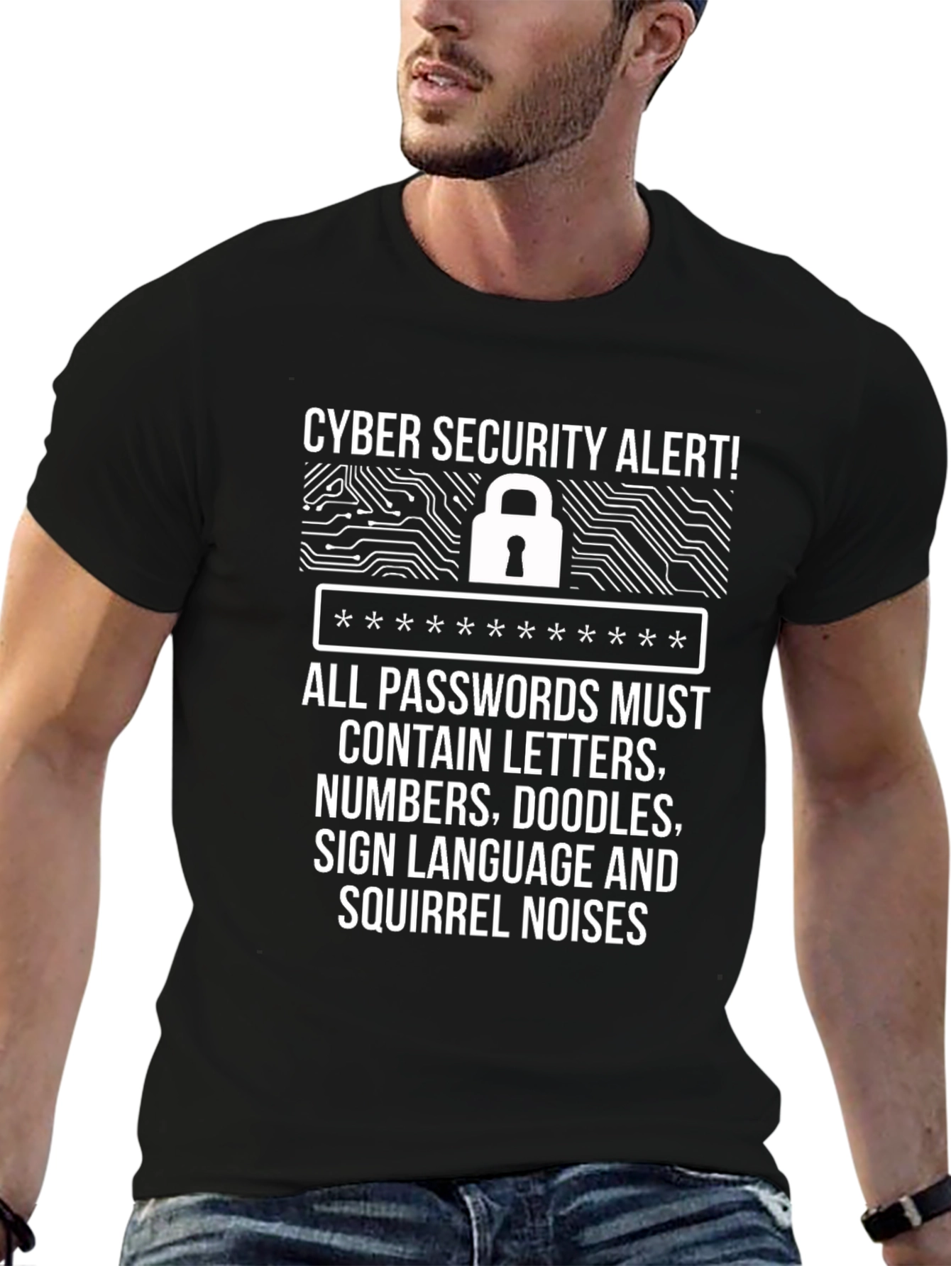 Cyber Security Alert Funny Password T-Shirt