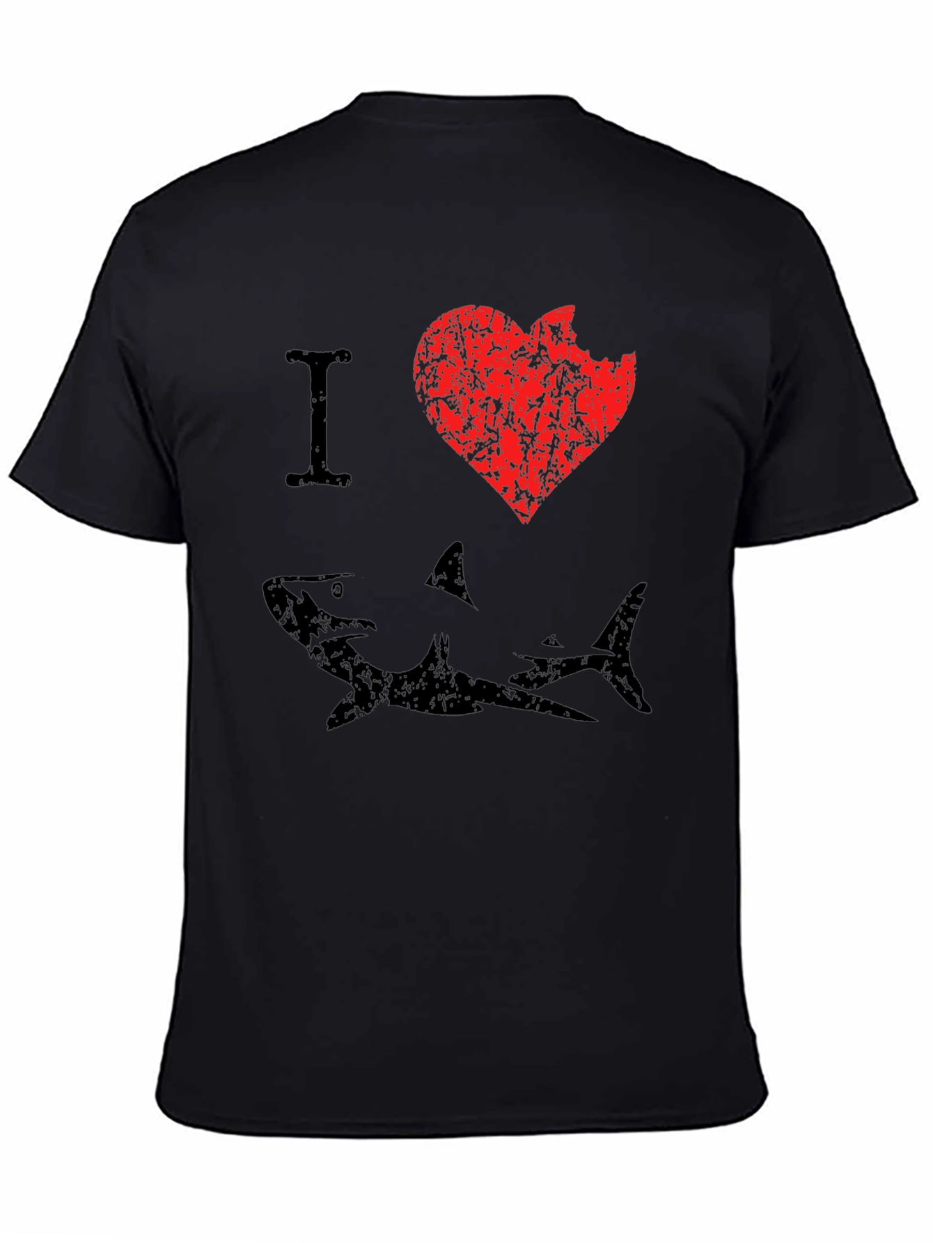 I Love Sharks Mens Graphic T-Shirt