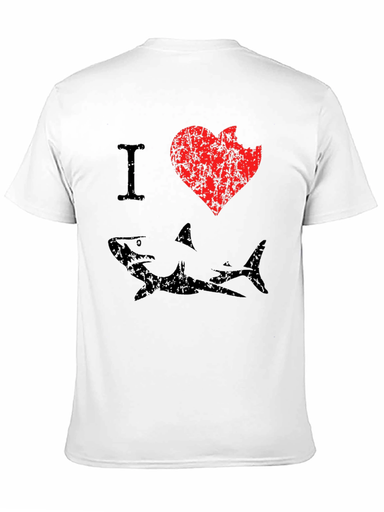 I Love Sharks Mens Graphic T-Shirt