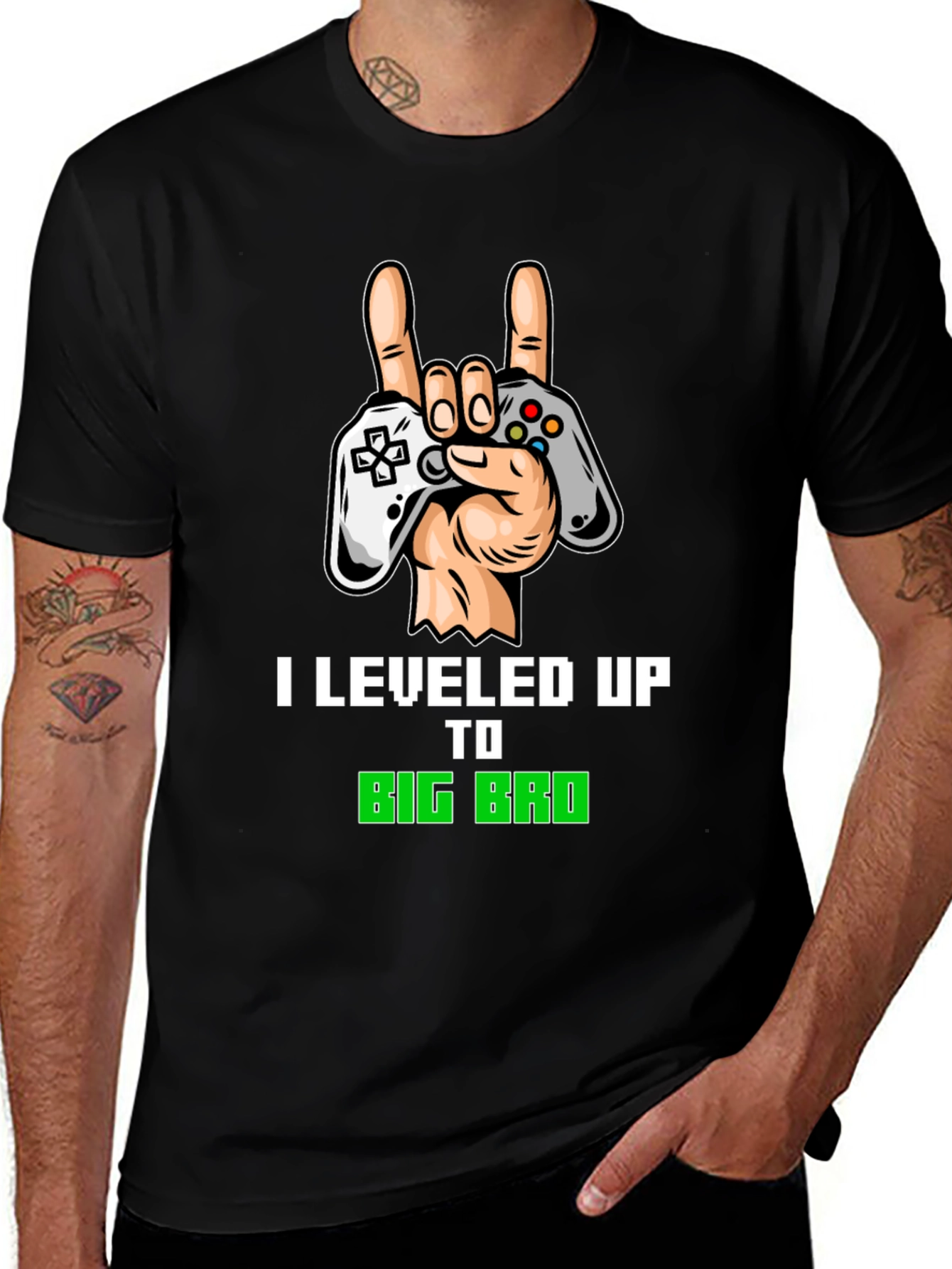 I Leveled Up To Big Bro Gamer T-Shirt