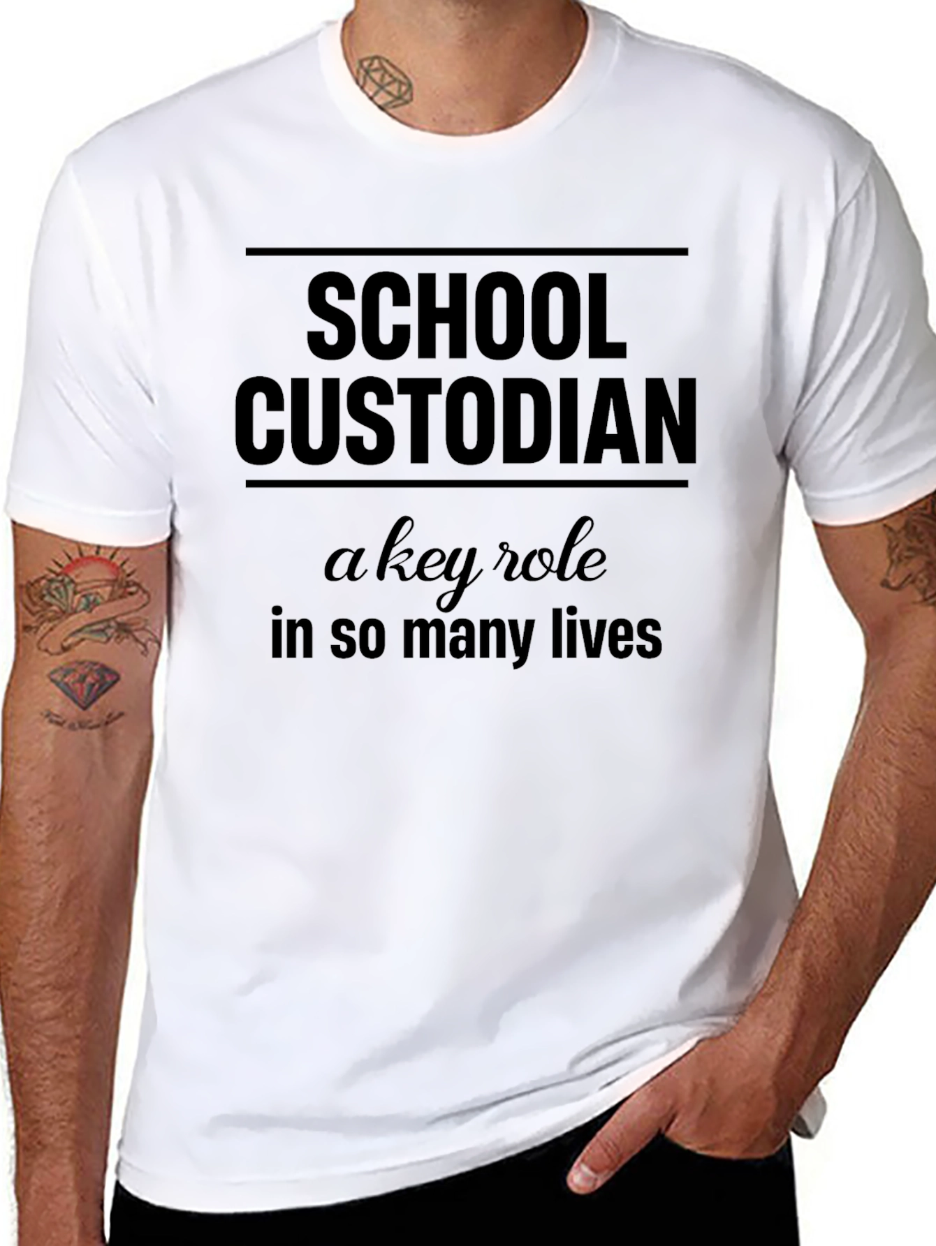 School Custodian T-Shirt - A Key Role