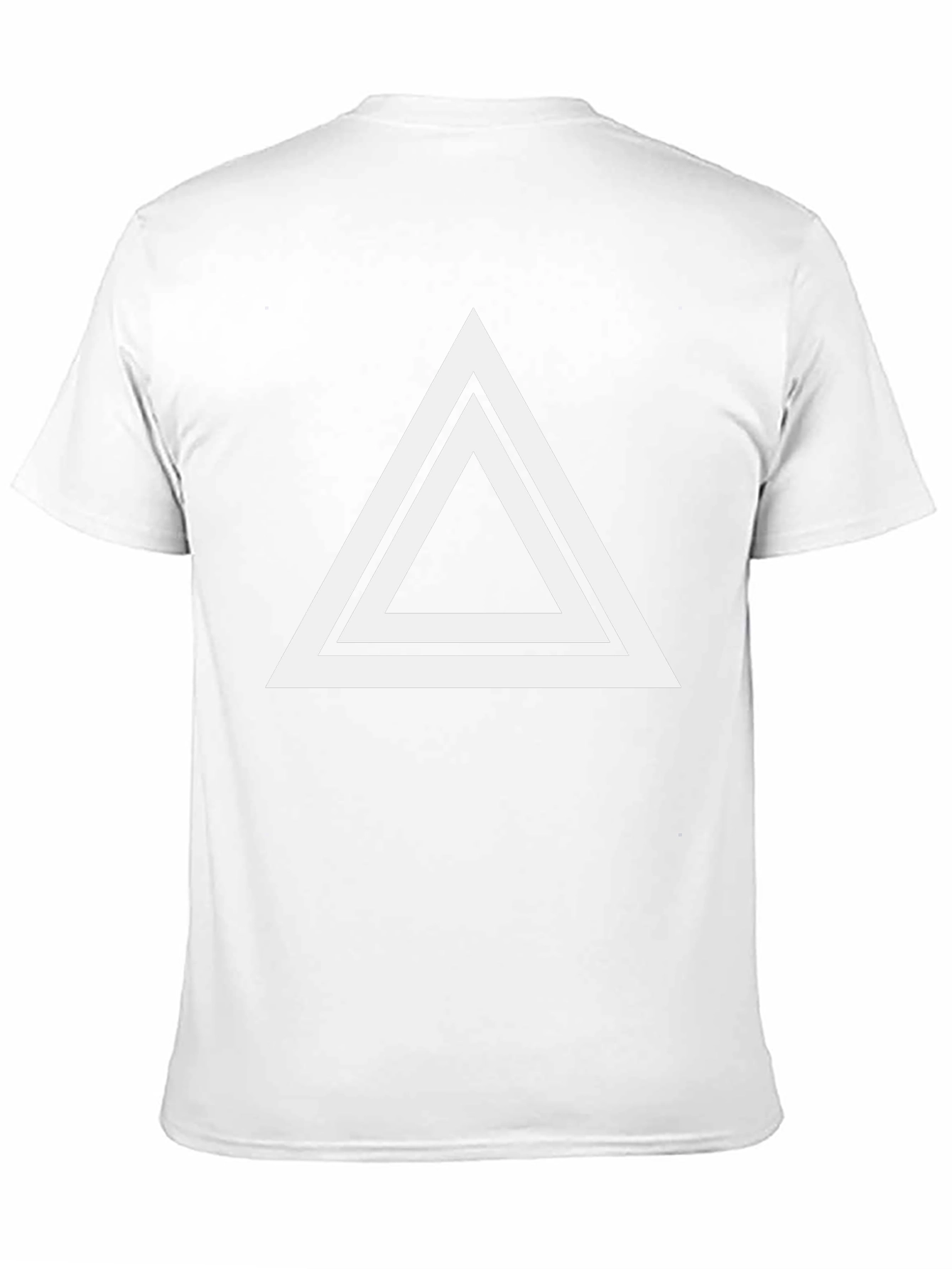Black T-Shirt with Geometric Triangle Design