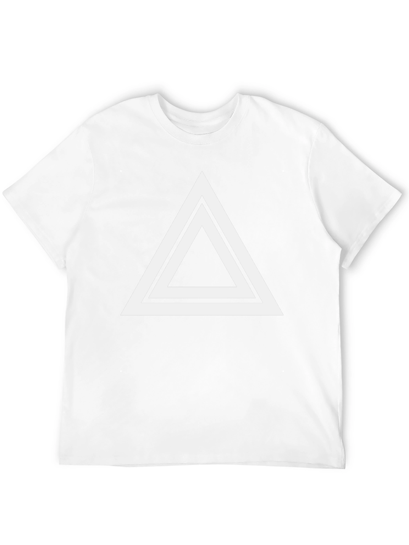 Black T-Shirt with Geometric Triangle Design