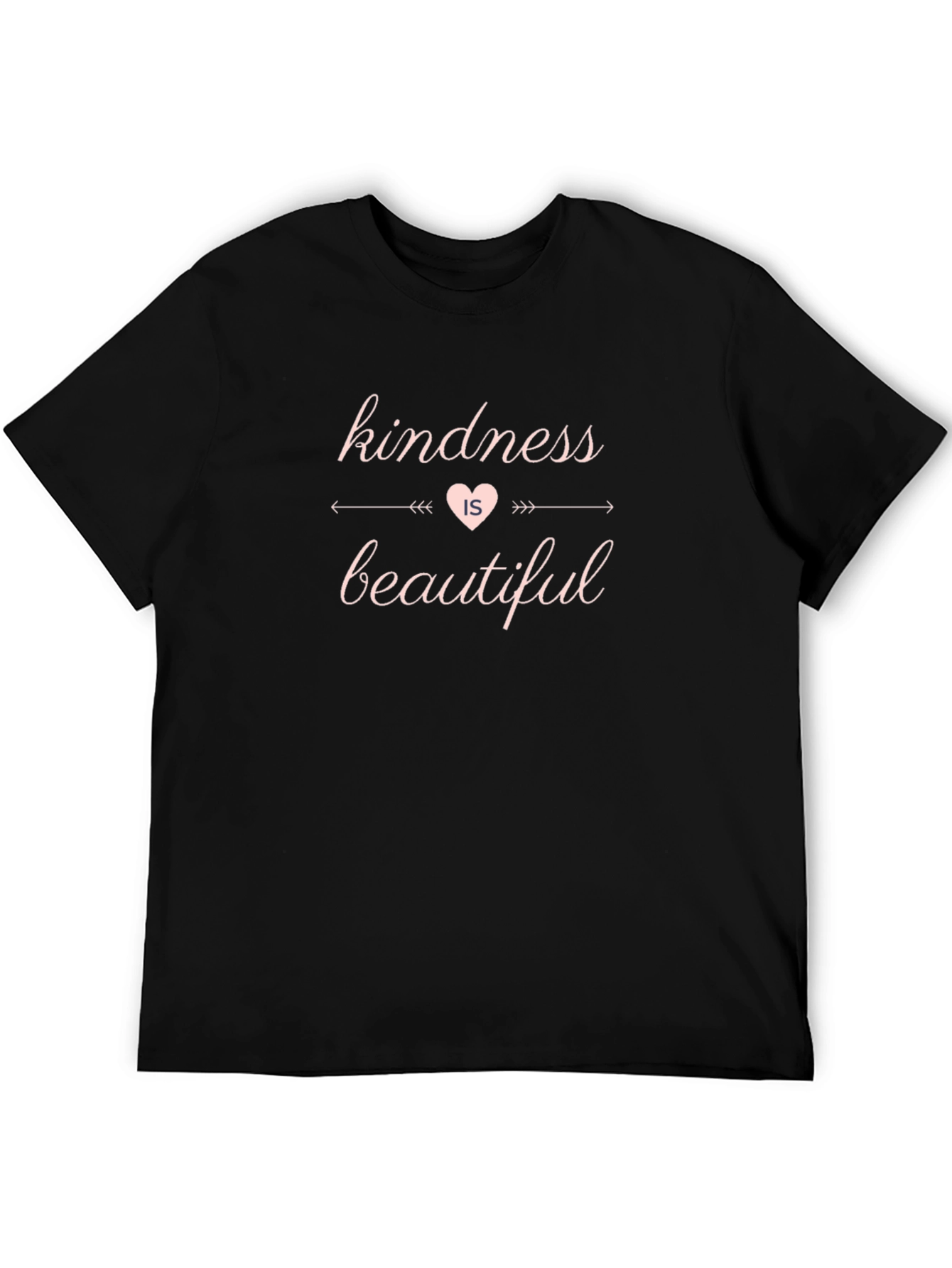 Kindness Is Beautiful Graphic Tee - Soft Black Shirt