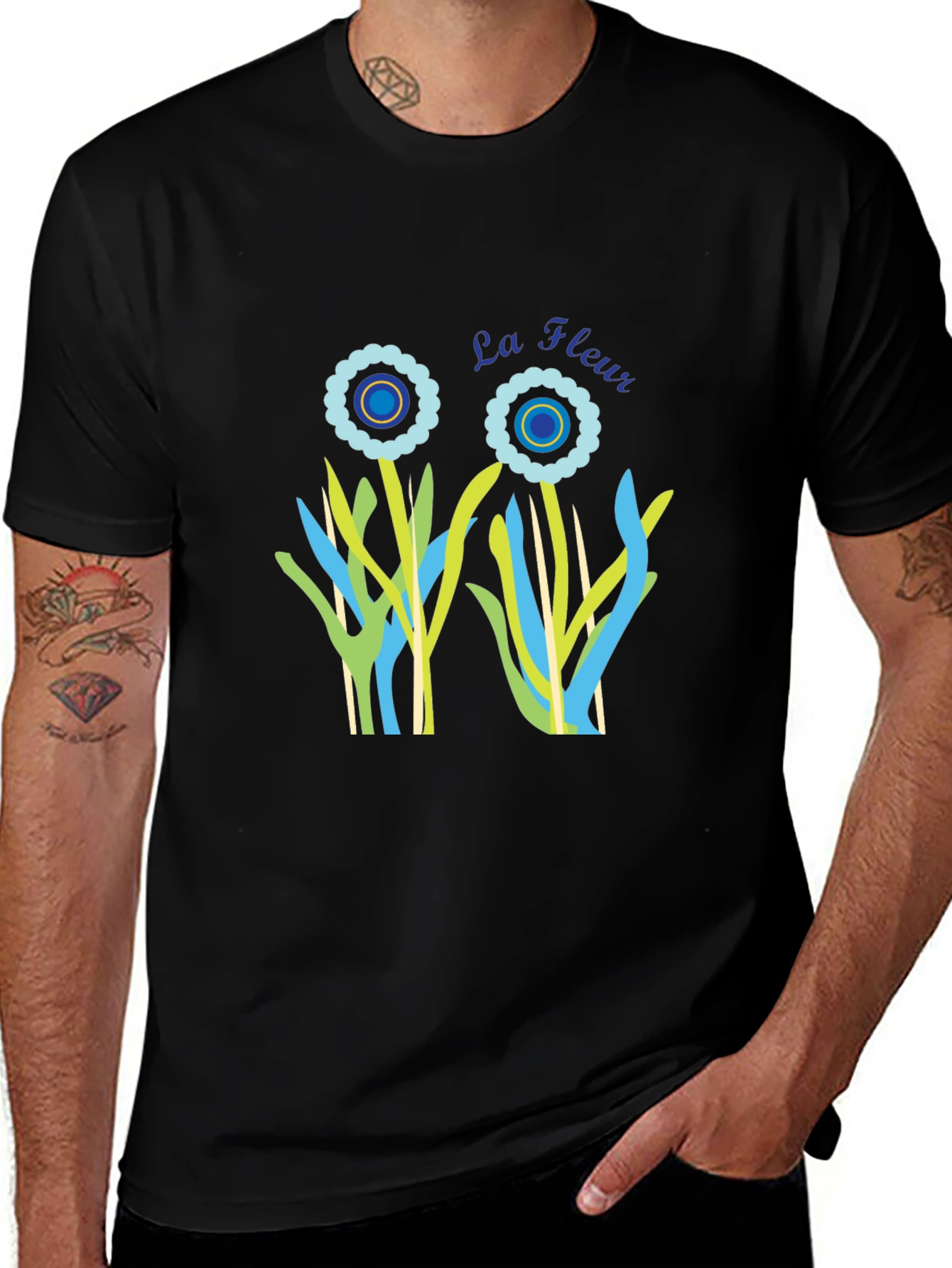 La Fleur Graphic Tee - Stylish Floral Design