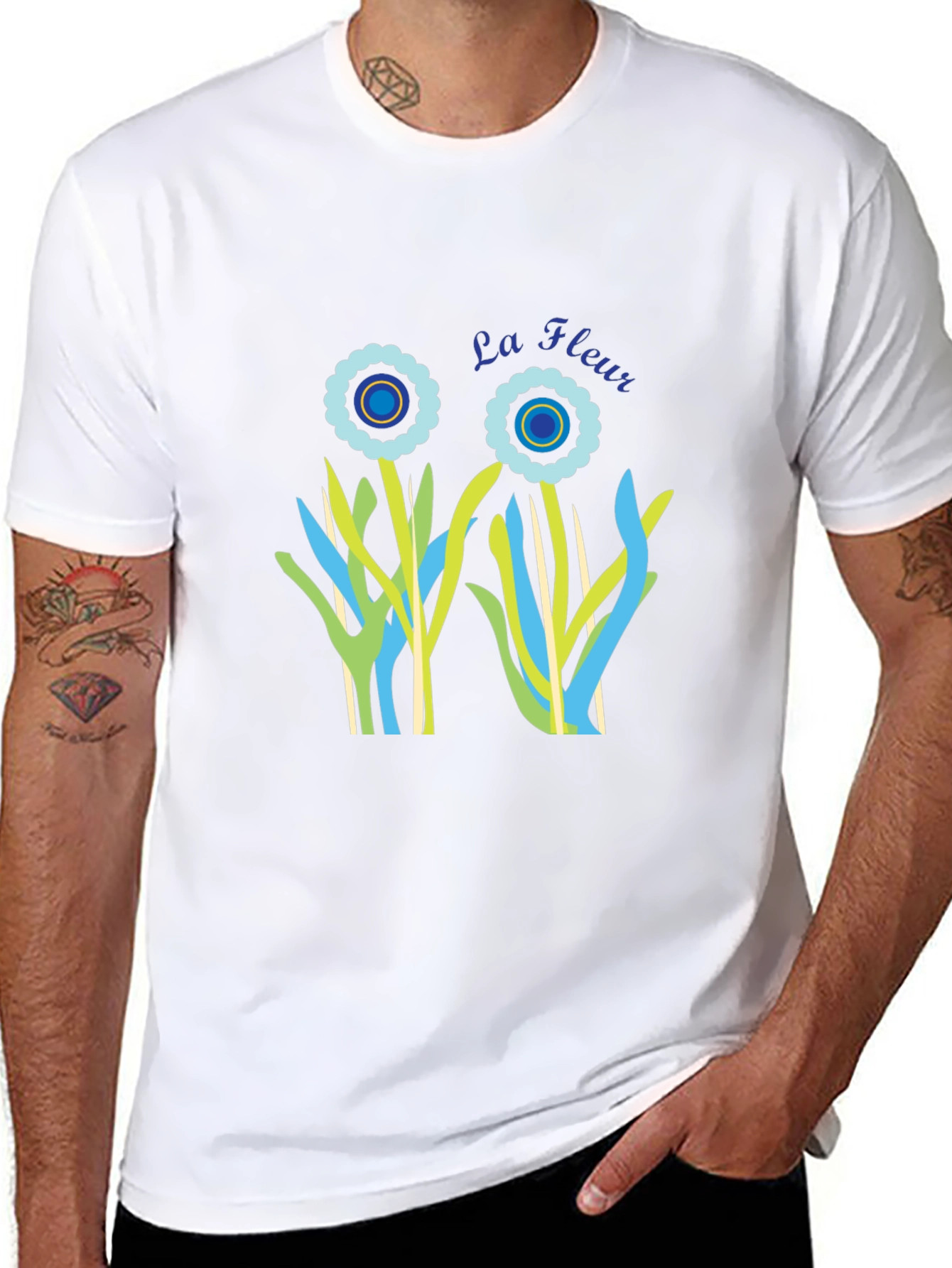 La Fleur Graphic Tee - Stylish Floral Design