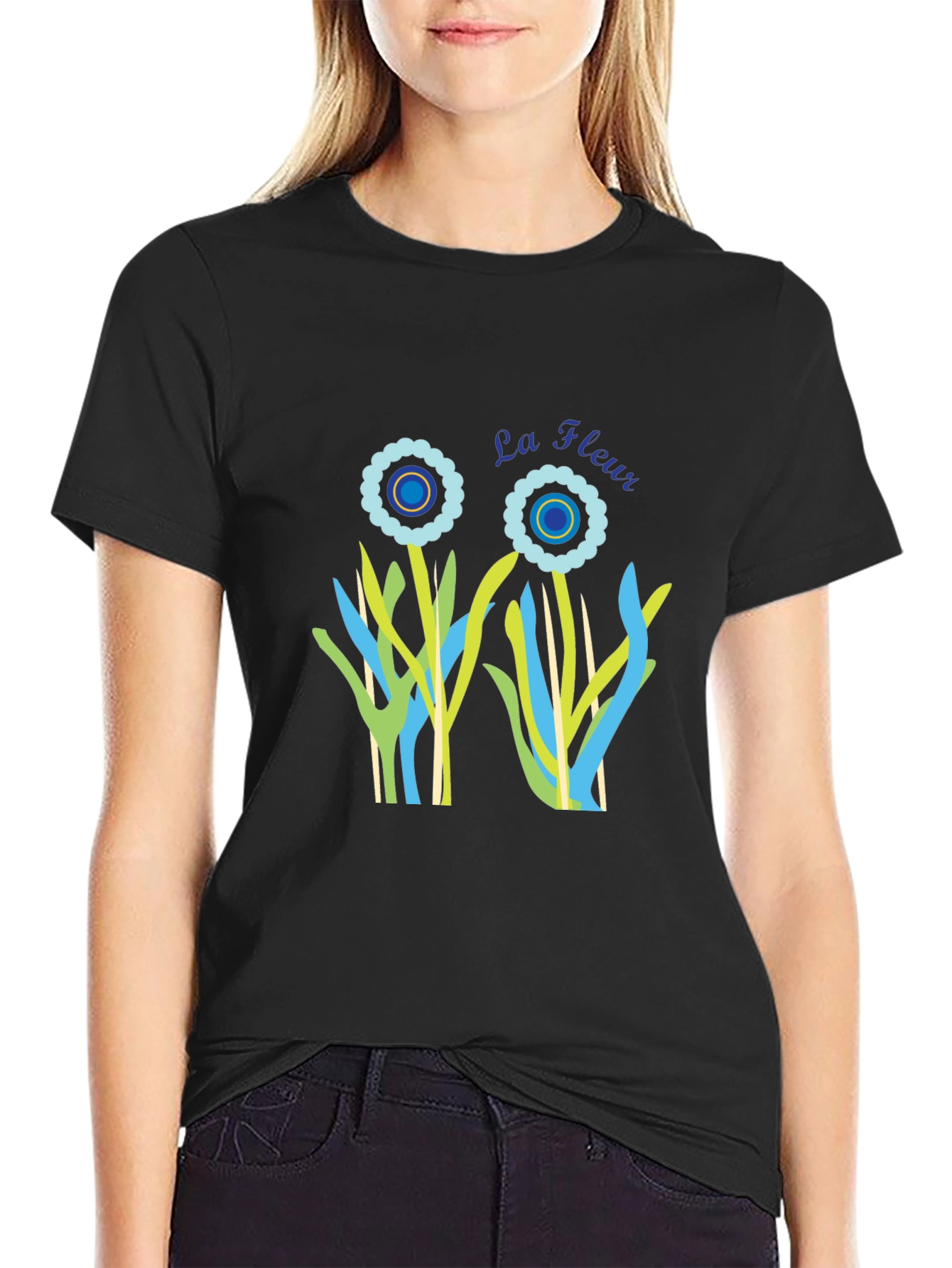 La Fleur Graphic Tee - Stylish Floral Design