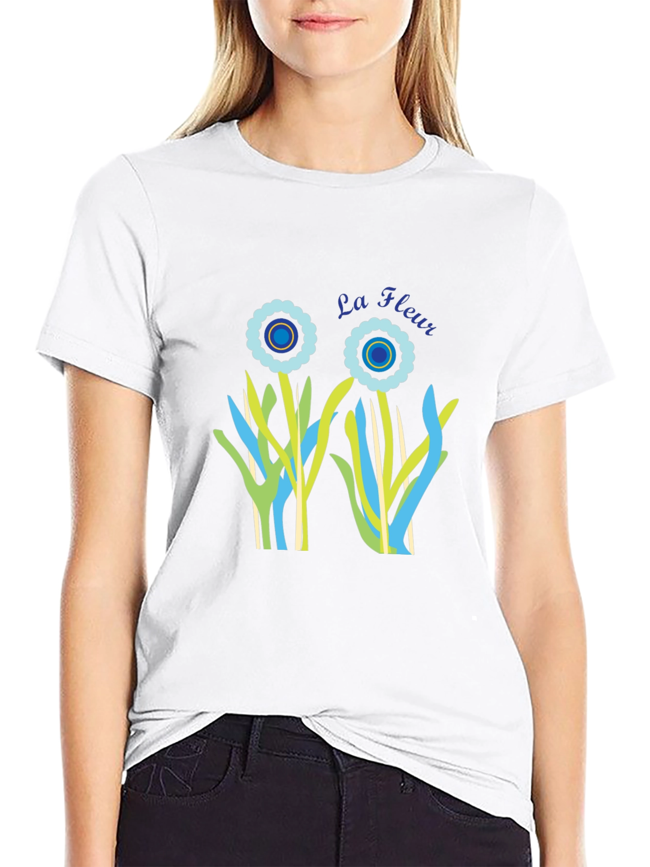 La Fleur Graphic Tee - Stylish Floral Design