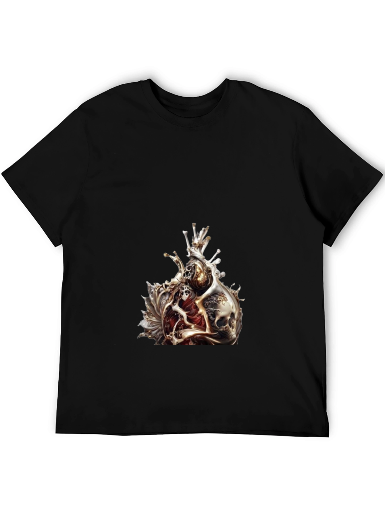 Skull Heart Graphic Tee - Edgy Style