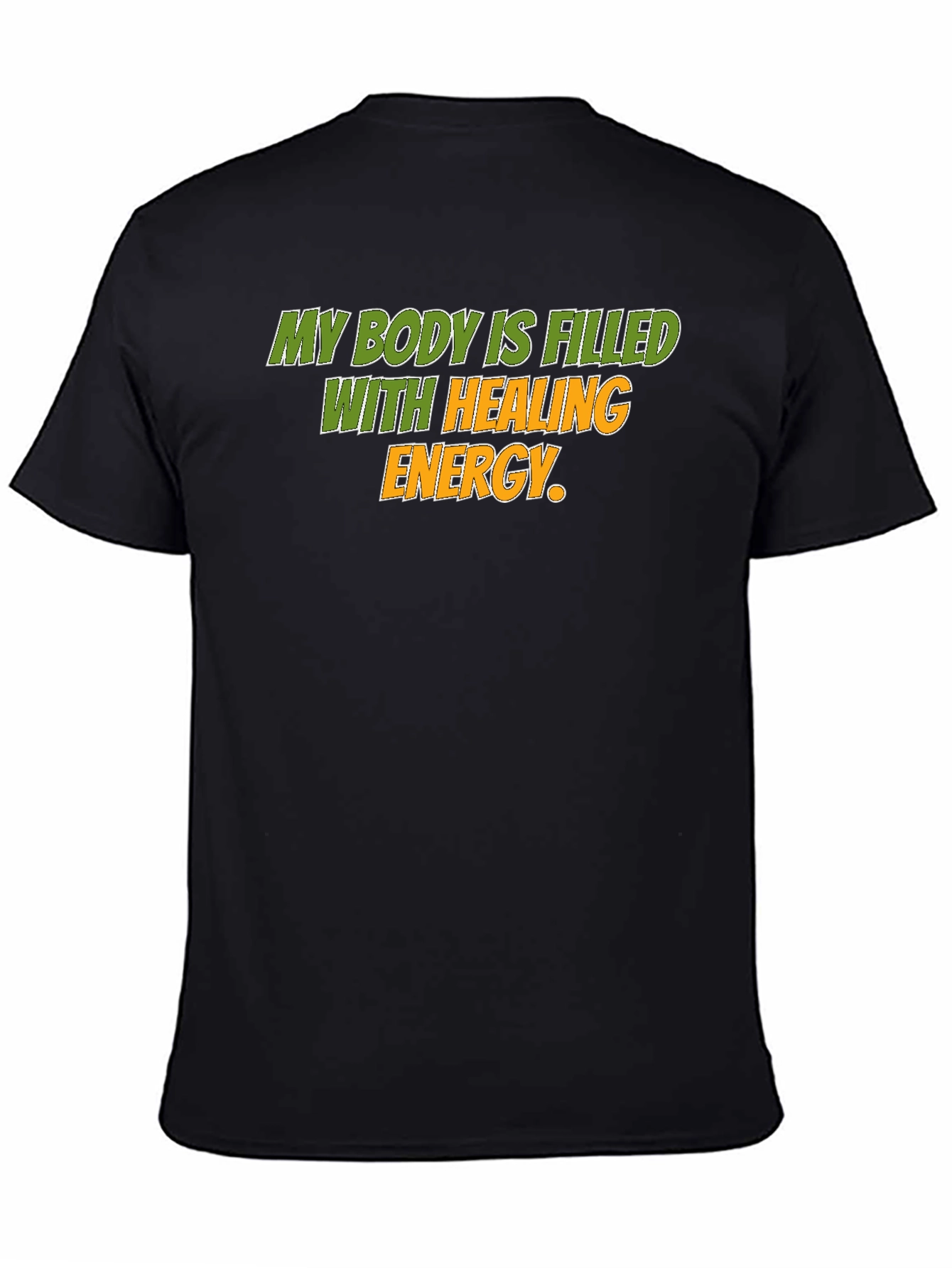 Healing Energy Graphic Tee - Black