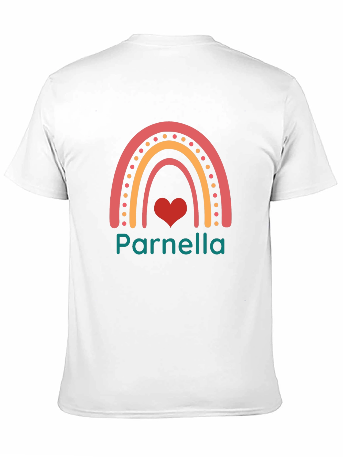Parnella Rainbow Heart Personalized T-Shirt
