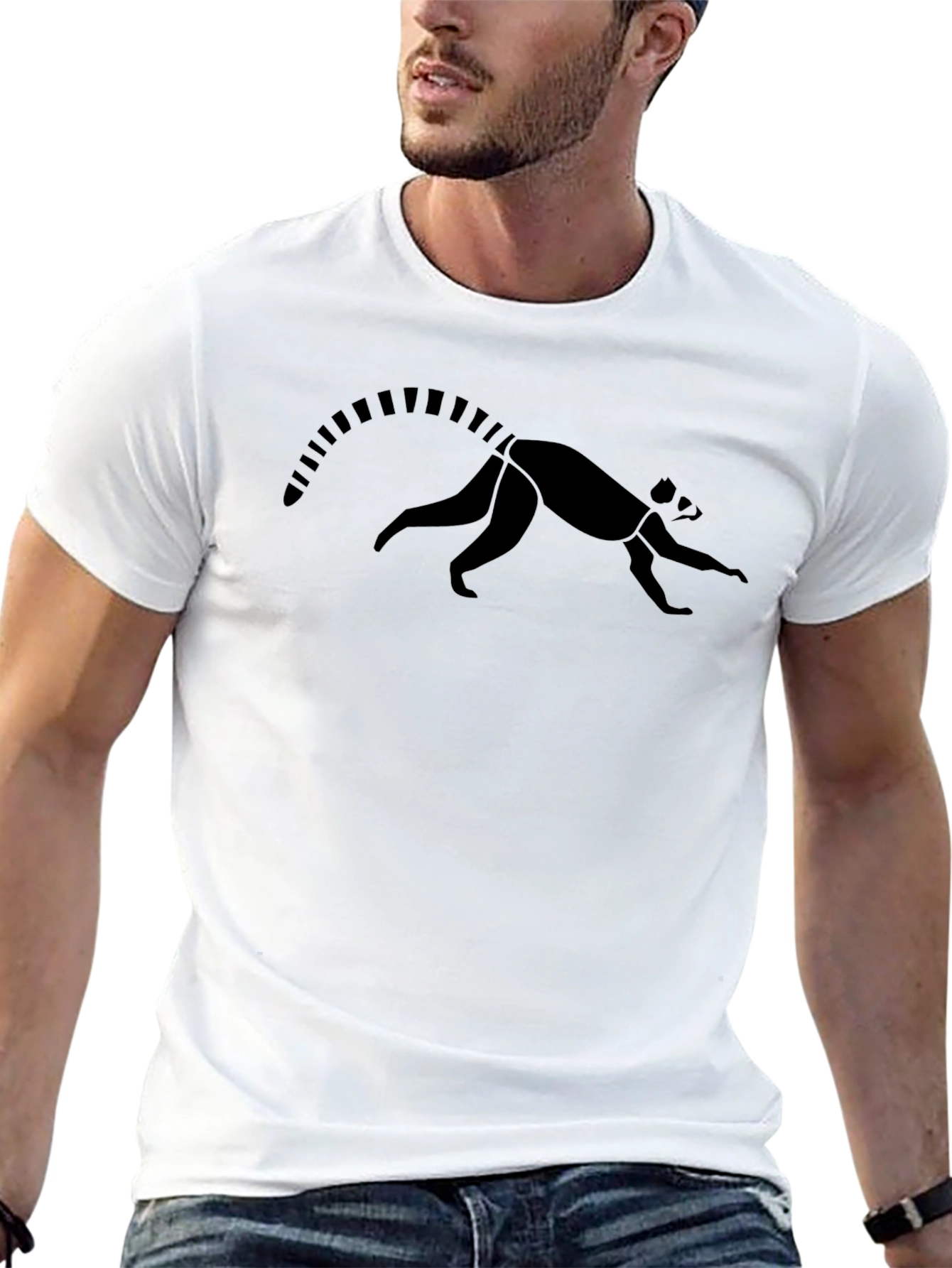 Lemur Graphic Tee - Unique Animal Design