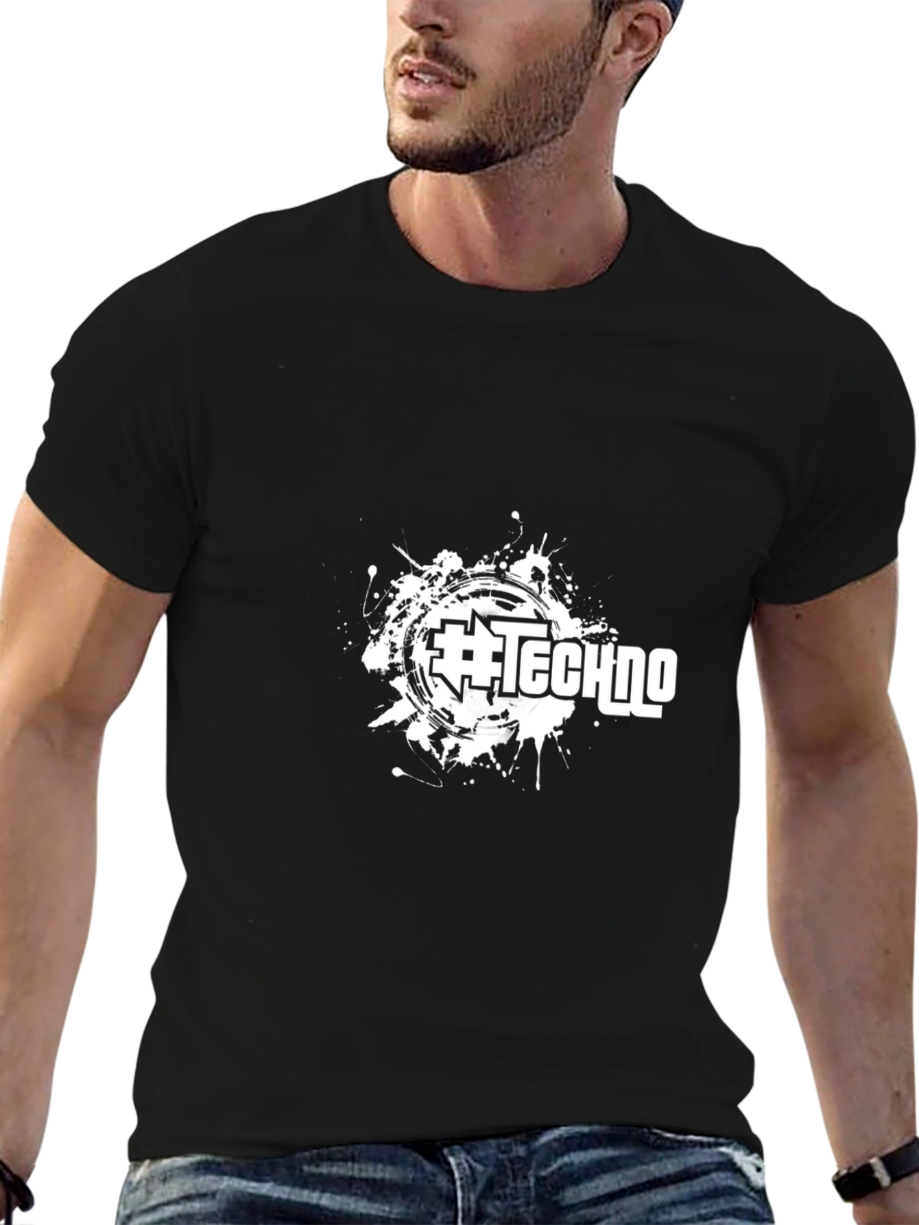 Techno Music Black T-Shirt