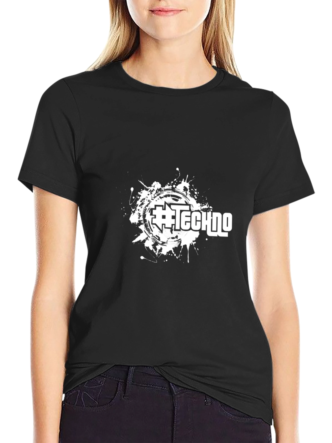 Techno Music Black T-Shirt