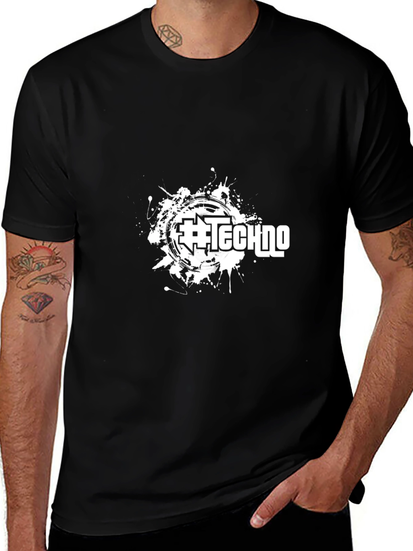 Techno Music Black T-Shirt