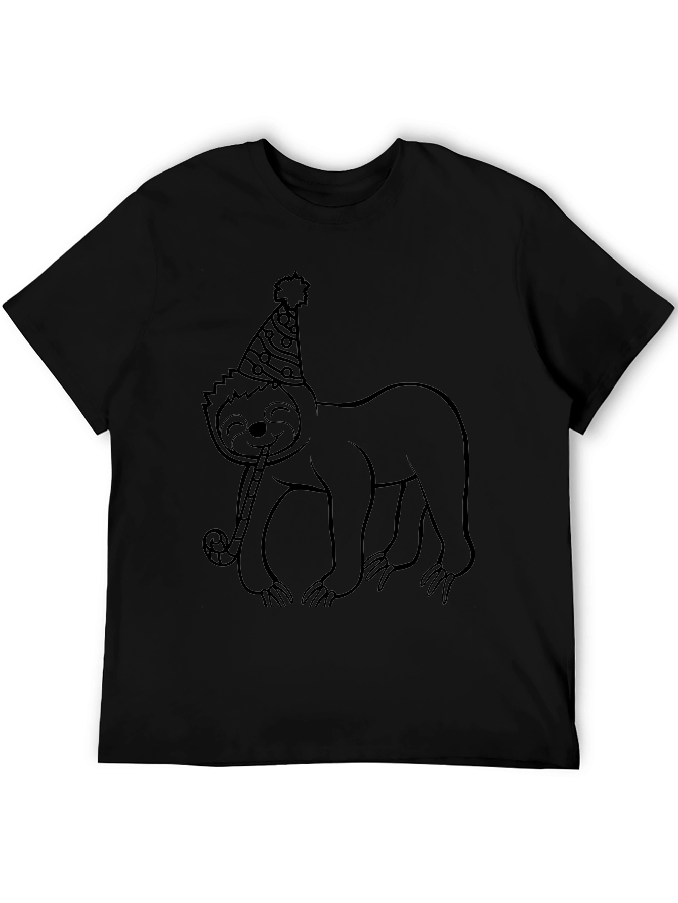 Party Sloth Graphic Tee - Black T-Shirt