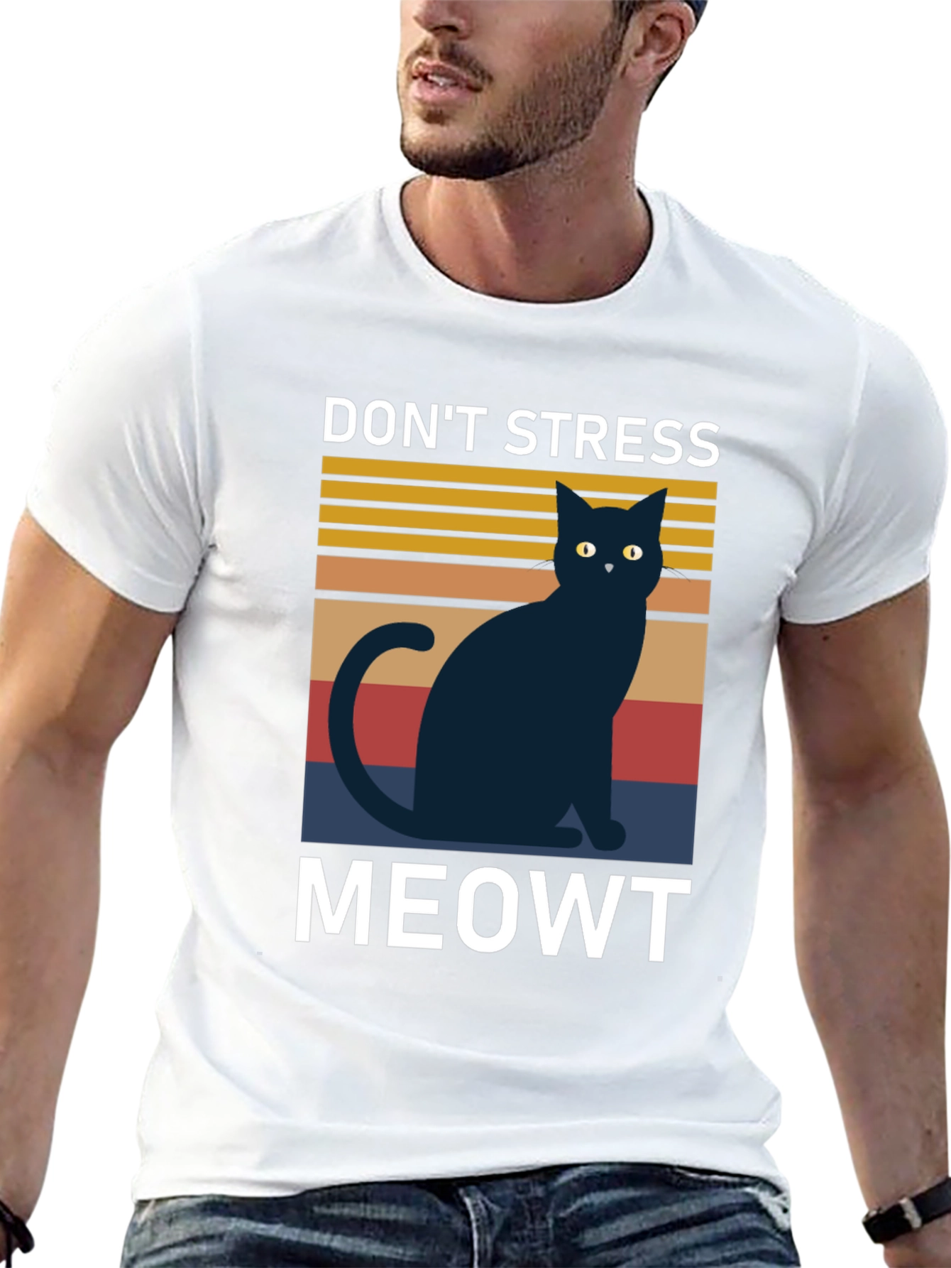 Dont Stress Meowt T-Shirt Cat Lover Tee